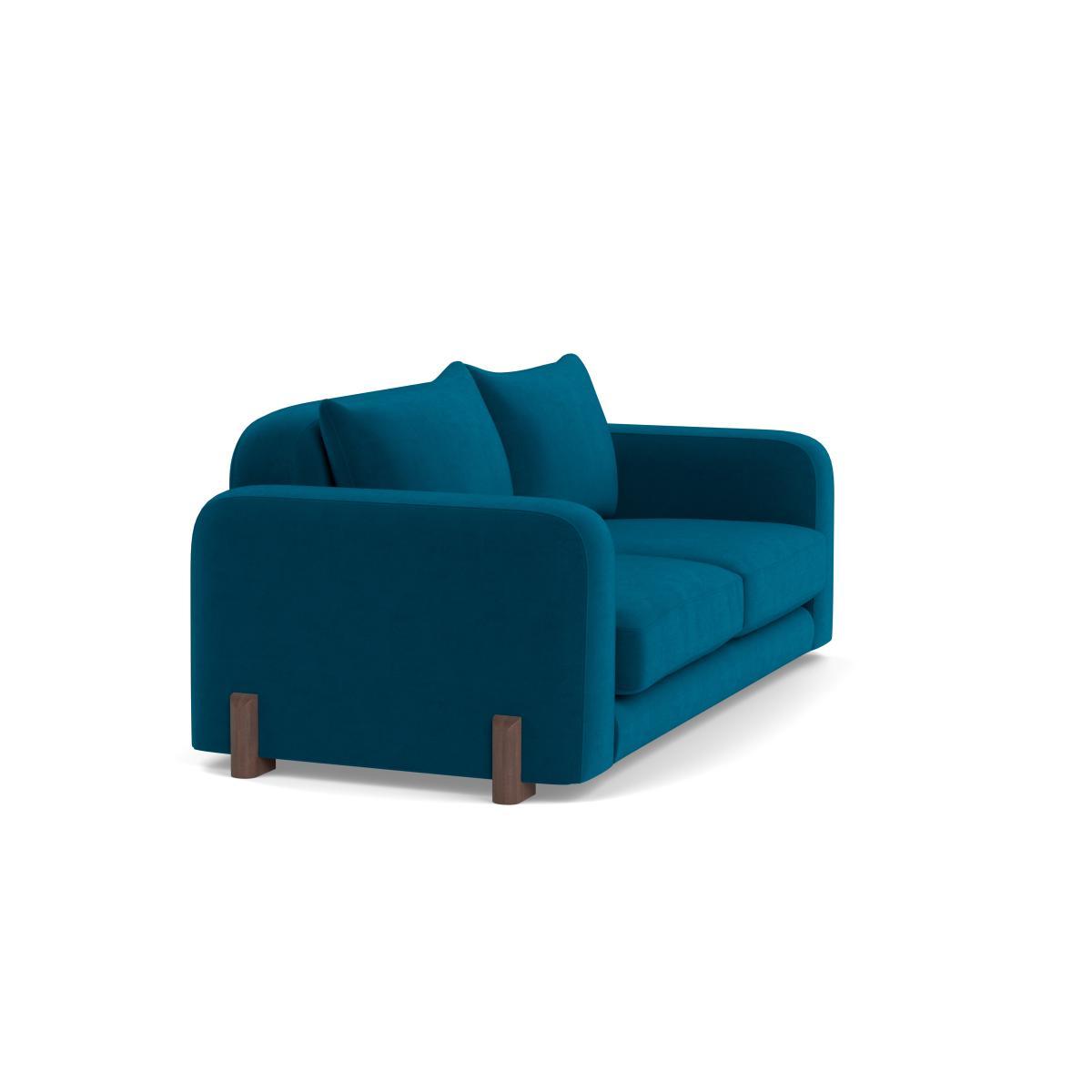 Heal's Nuvola 3 Seater Sofa Velvet Teal Natural Oak Feet - Heal's UK Furniture – image 2