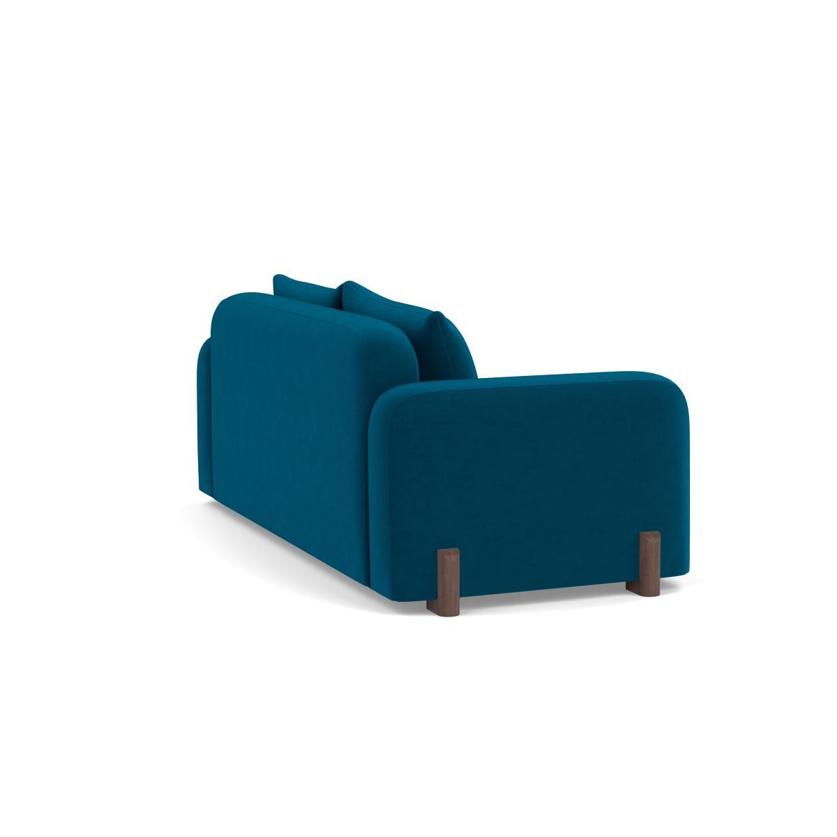 Heal's Nuvola 3 Seater Sofa Velvet Teal Natural Oak Feet - Heal's UK Furniture – image 4
