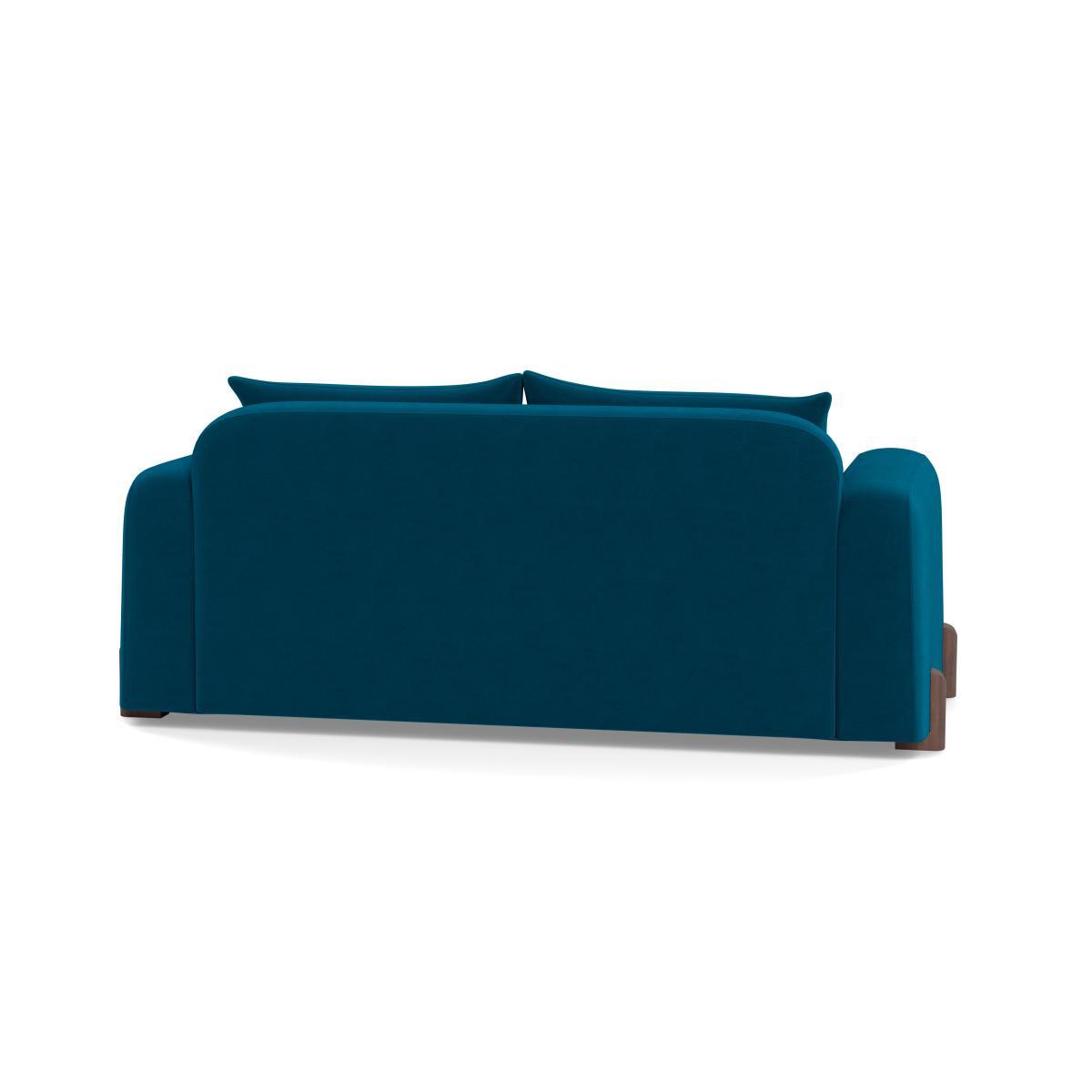 Heal's Nuvola 3 Seater Sofa Velvet Teal Natural Oak Feet - Heal's UK Furniture – image 5