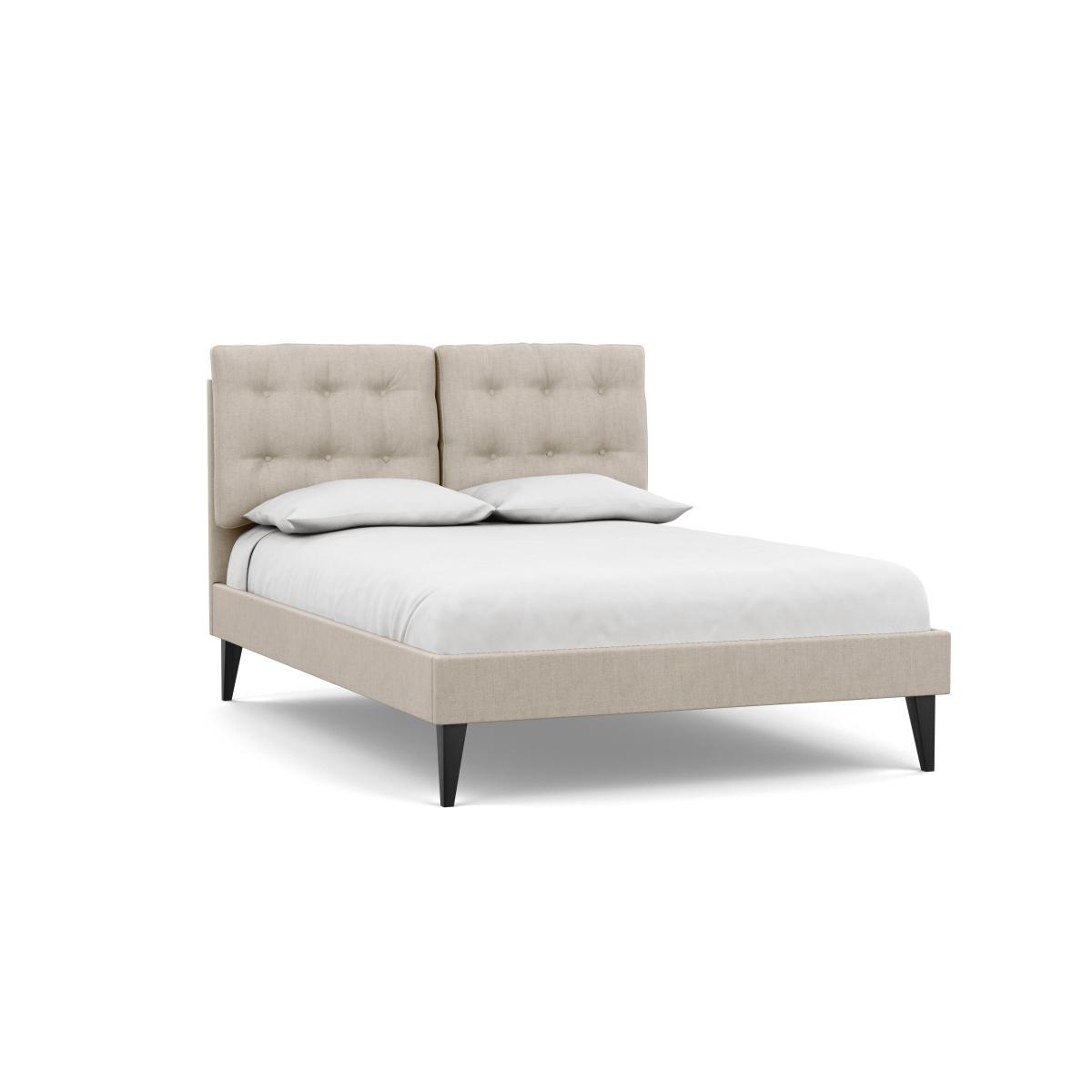 Heal's Mistral Double Bed Broad Weave Putty Black Feet - Heal's UK Bedroom Furniture – image 2