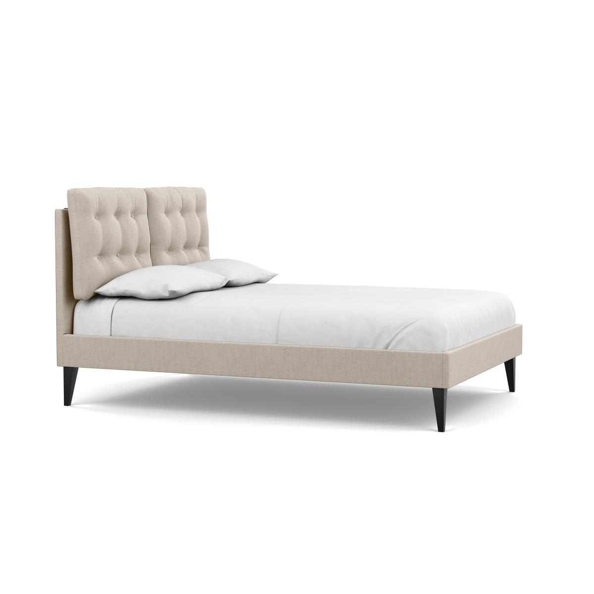 Heal's Mistral Double Bed Broad Weave Putty Black Feet - Heal's UK Bedroom Furniture – image 3