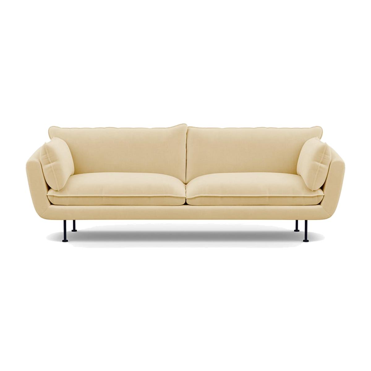 Heal's Allora 4 Seater Sofa Smart Luxe Velvet Biscuit Black Feet - Heal's UK Furniture
