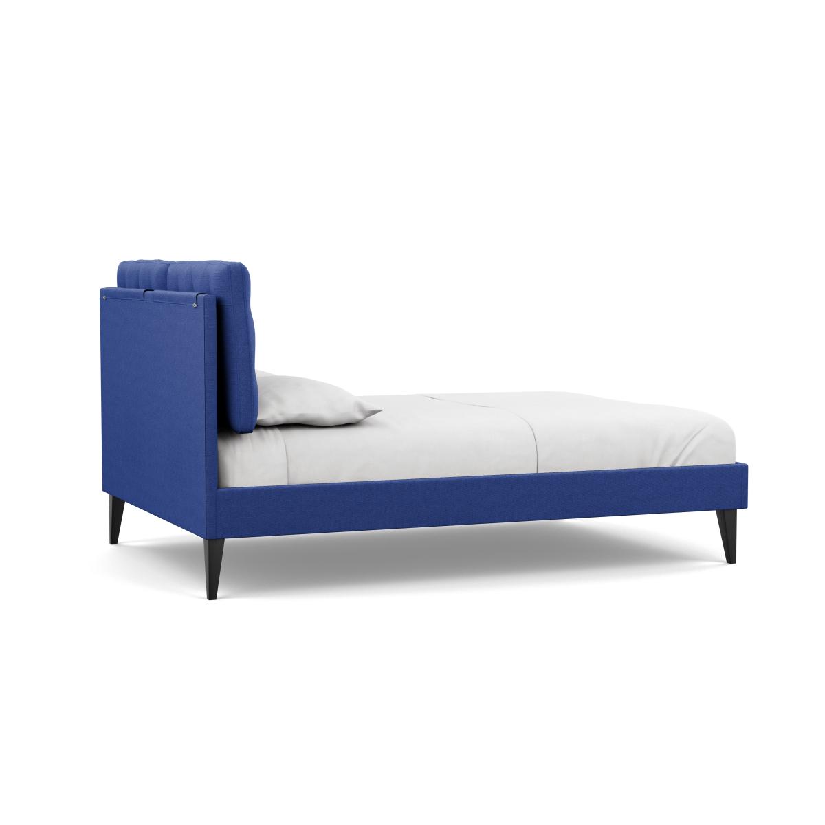 Heal's Mistral Double Bed Brushed Cotton Cobalt Black Feet - Heal's UK Bedroom Furniture – image 5