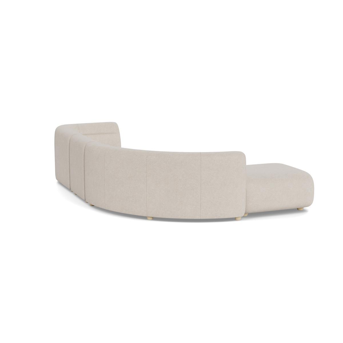 Heal's Lilli Left Hand Facing Curved Corner Sofa Texture Limestone Natural Ash Feet - Heal's UK Furniture – image 4