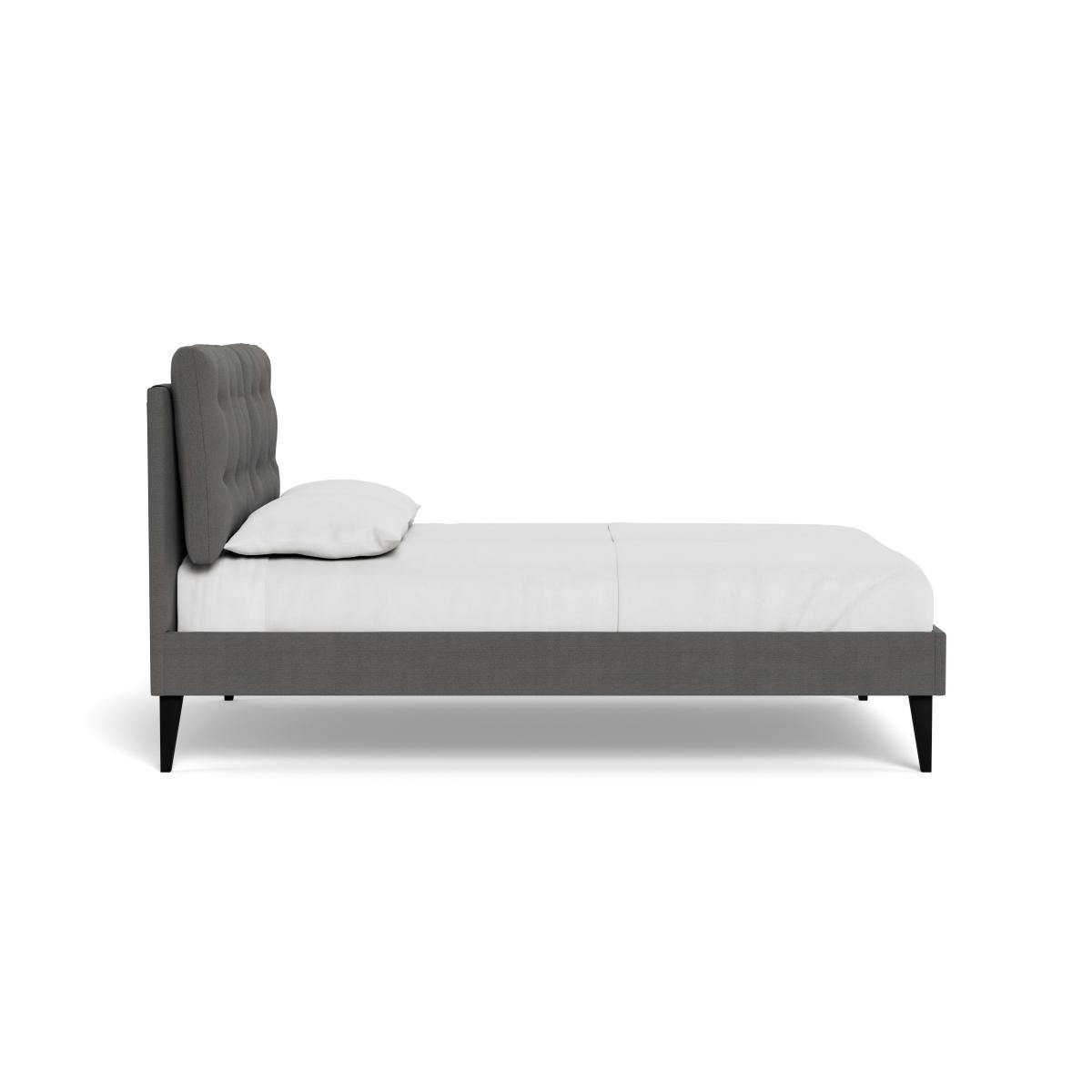 Heal's Mistral Super King Bed Textured Boucle Indigo Black Feet - Heal's UK Bedroom Furniture – image 3