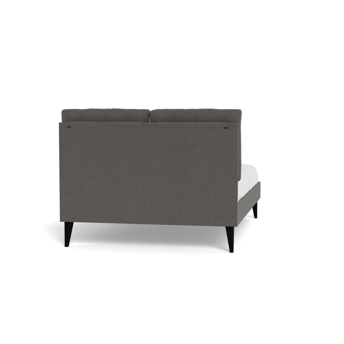 Heal's Mistral Super King Bed Textured Boucle Indigo Black Feet - Heal's UK Bedroom Furniture – image 5