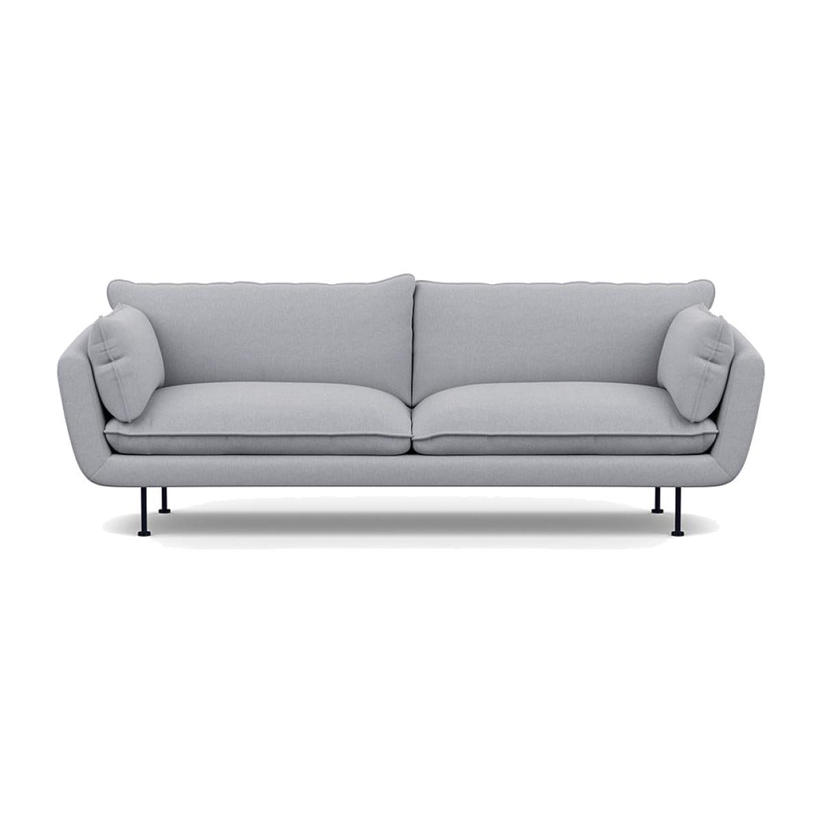 Heal's Allora 4 Seater Sofa Brushed Cotton Pewter Black Feet - Heal's UK Furniture