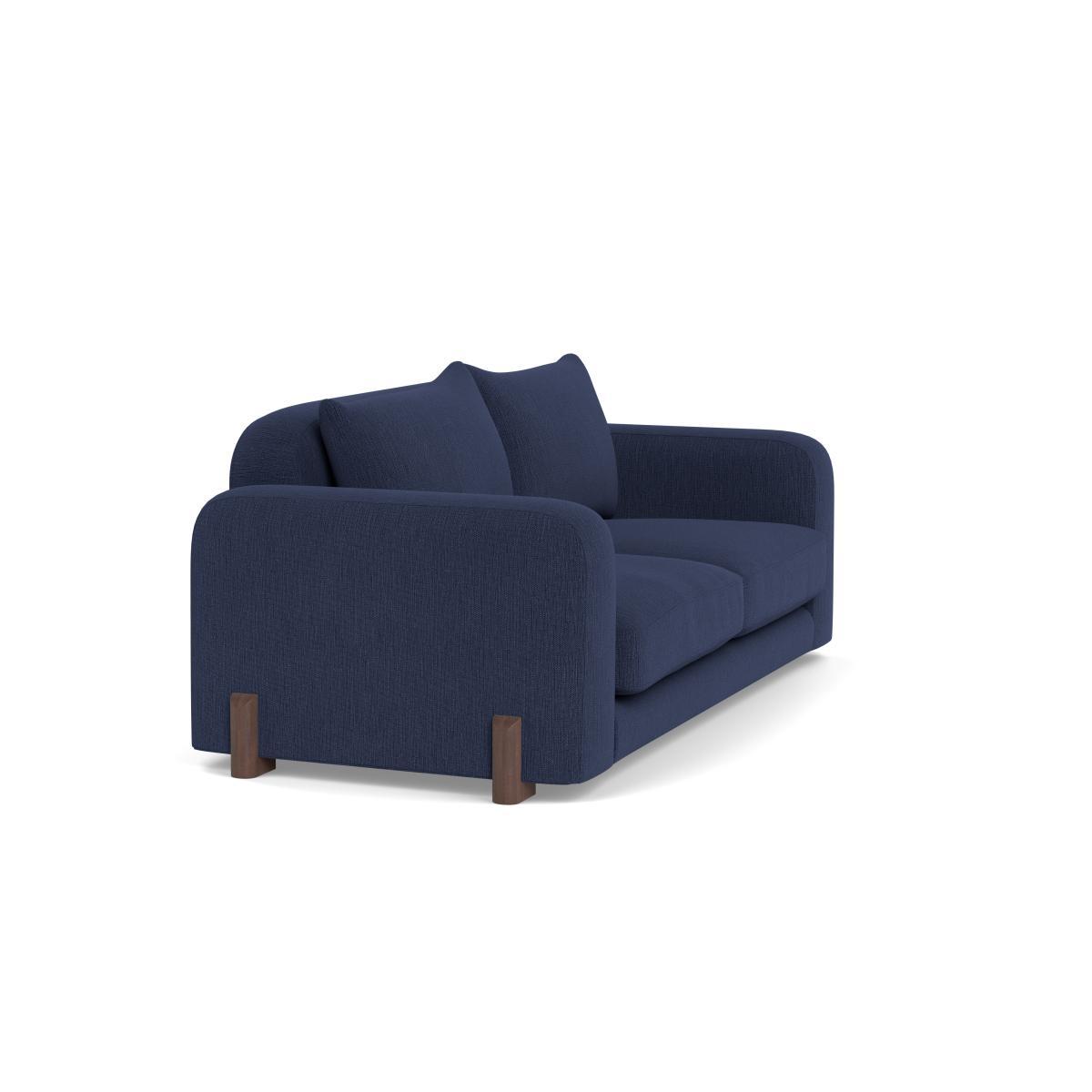 Heal's Nuvola 3 Seater Sofa Smart Linen Mix Navy Black Beech Feet - Heal's UK Furniture – image 2