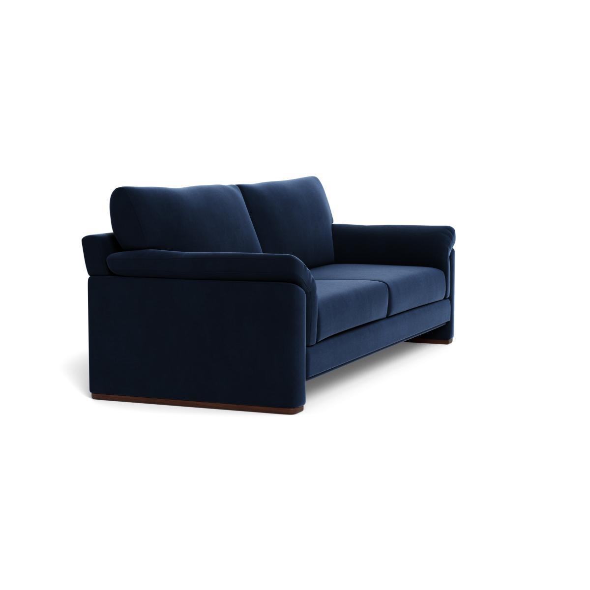 Heal's Paris II 4 Seater Sofa Smart Velvet Dusk Walnut Feet - Heal's UK Furniture – image 2