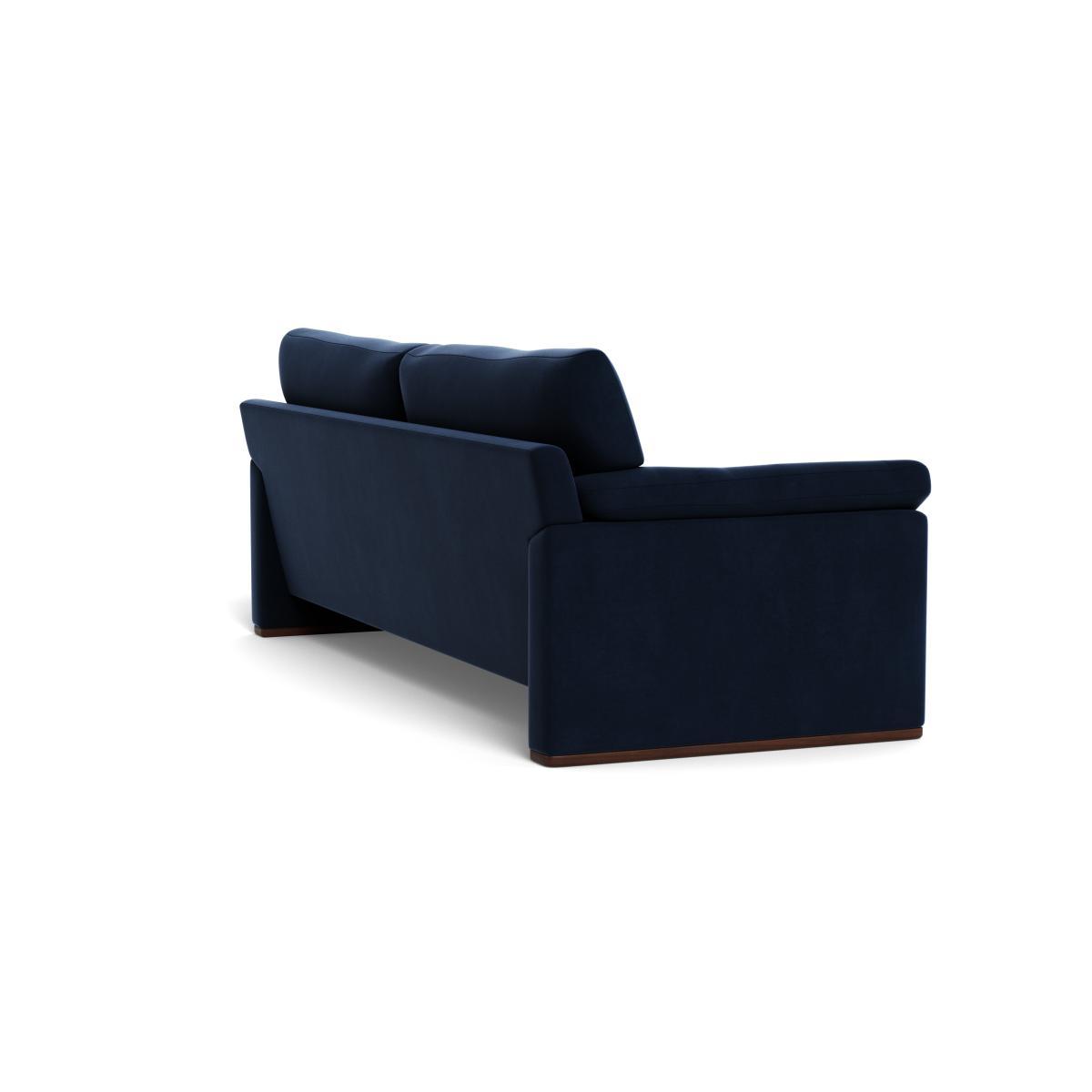 Heal's Paris II 4 Seater Sofa Smart Velvet Dusk Walnut Feet - Heal's UK Furniture – image 4