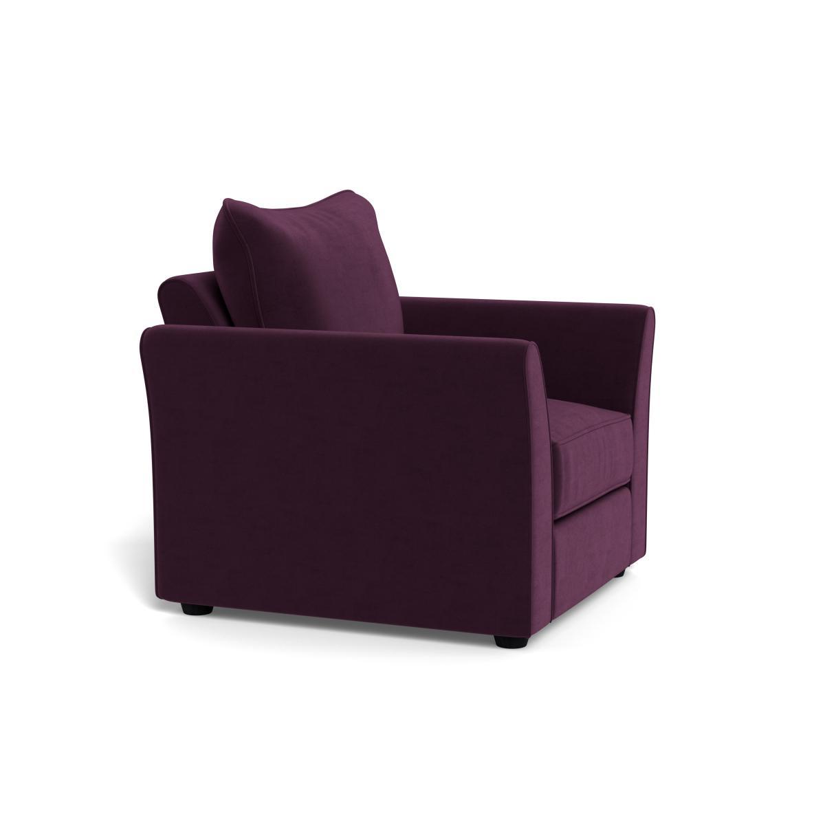 Heal's Tailor Armchair Velvet Grape Natural Beech Feet - Heal's UK Furniture – image 2