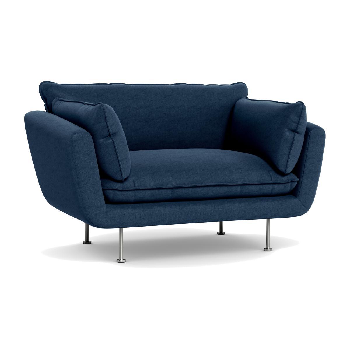 Heal's Allora Loveseat Capelo LinenCotton Inkspot Black Feet - Heal's UK Furniture – image 1