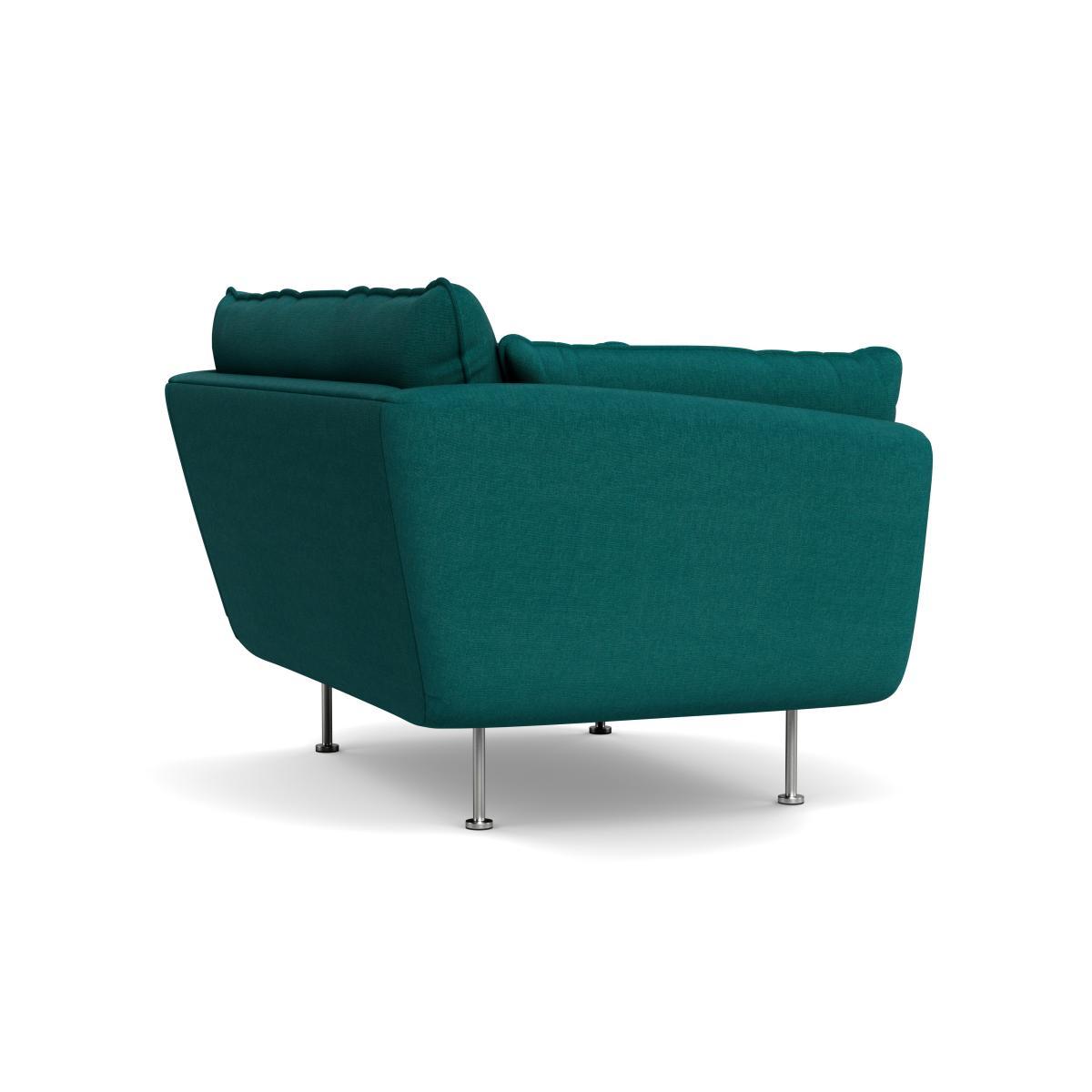 Heal's Allora Loveseat Brushed Cotton Pine Brass Feet - Heal's UK Furniture – image 4