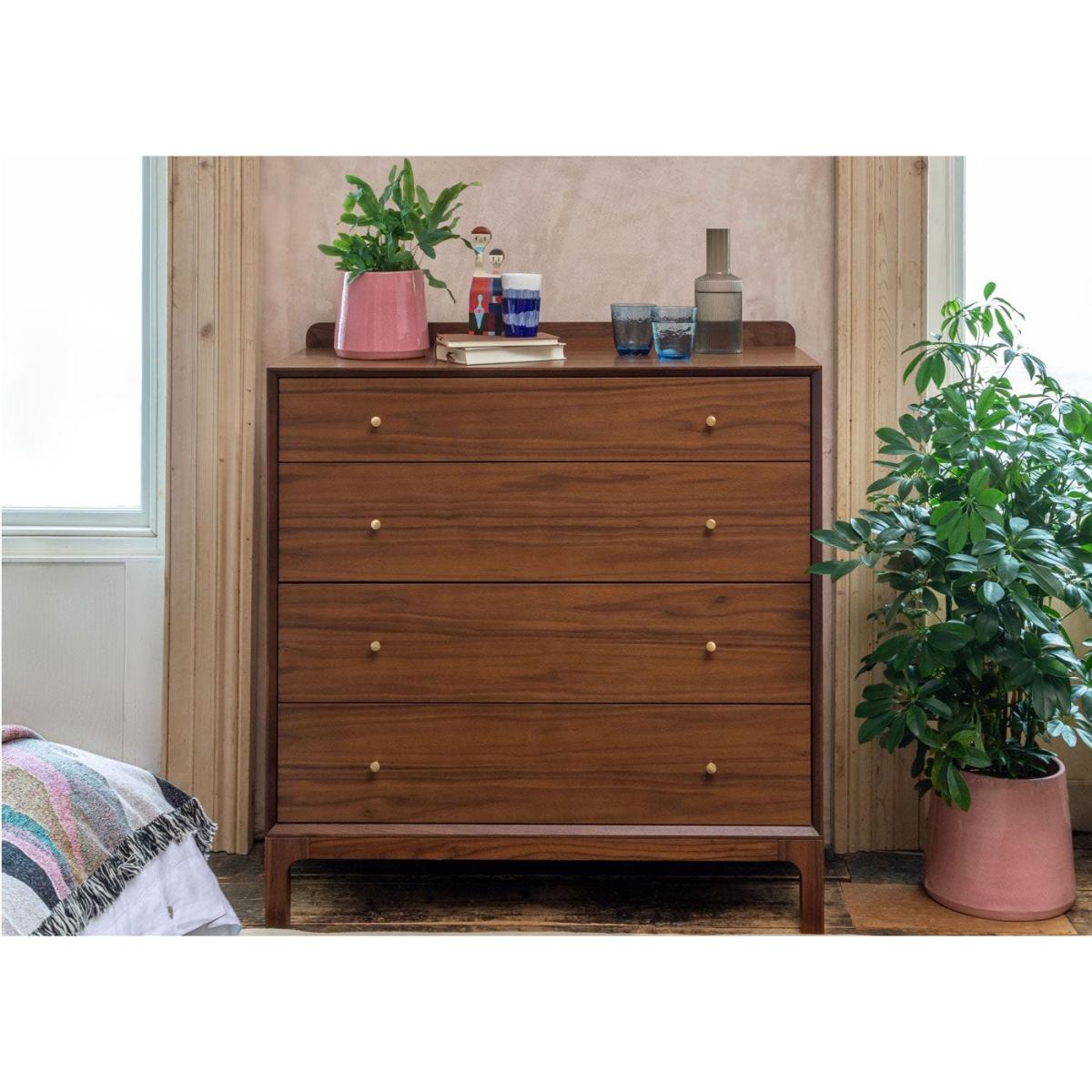 Heal's Artie 4 Drawer Chest Walnut - Heal's UK Bedroom Furniture – image 8