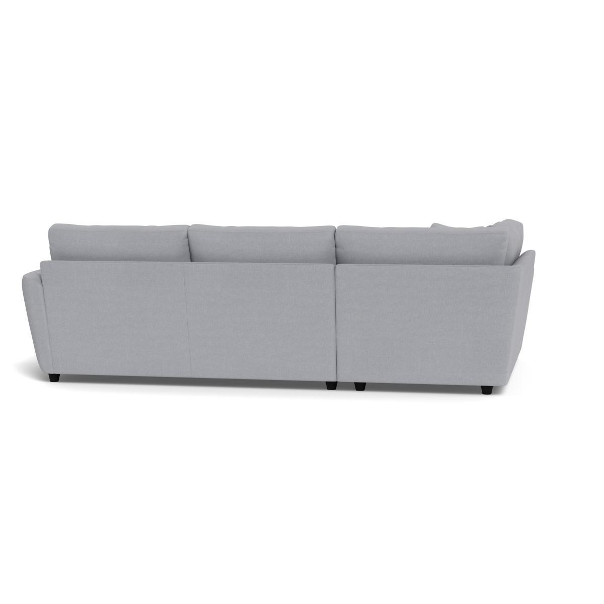 Heal's Snooze Left Hand Facing Corner Sofa Brushed Cotton Pewter Black Feet - Heal's UK Furniture – image 5
