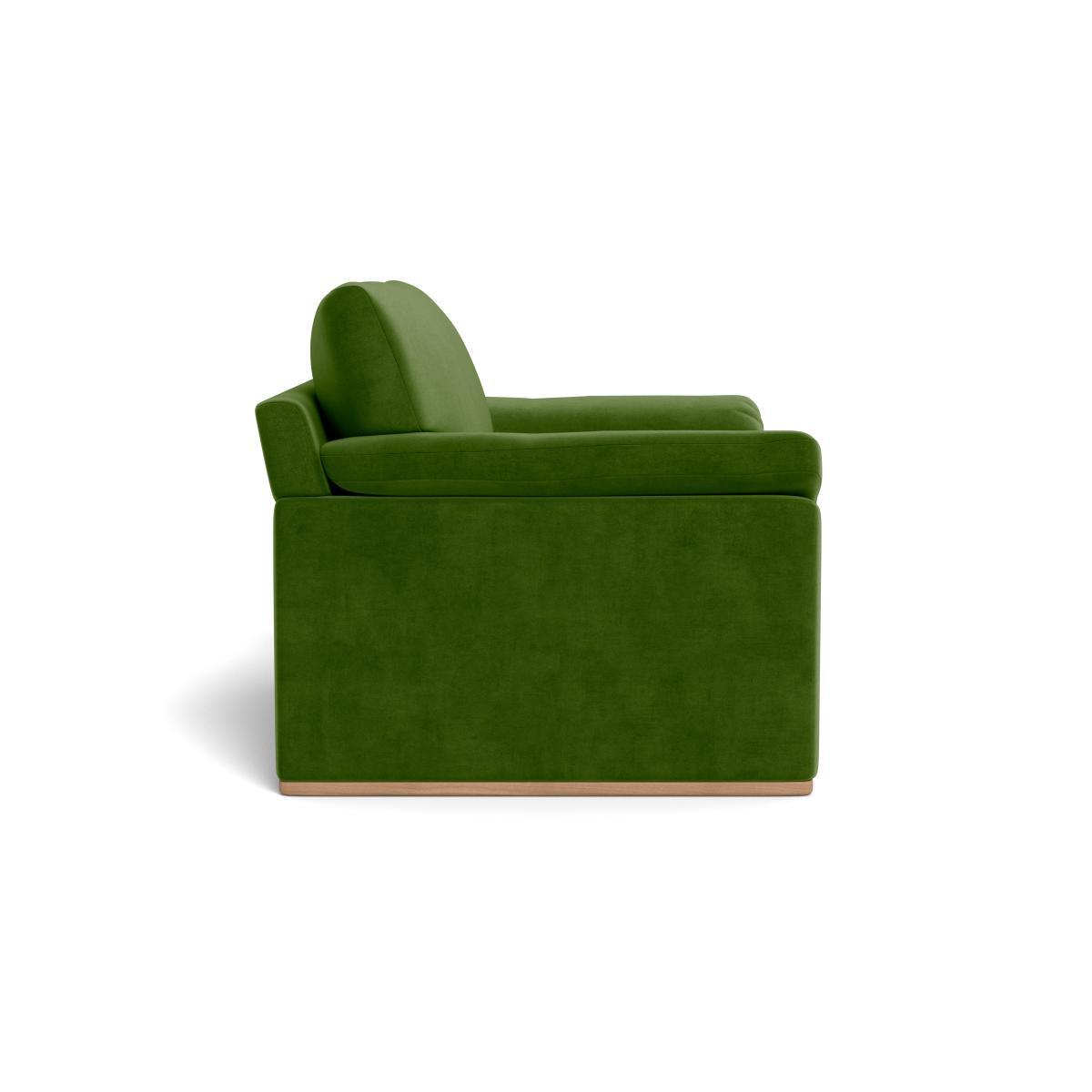 Heal's Paris II Loveseat Smart Luxe Velvet Grass Walnut Feet - Heal's UK Furniture – image 3