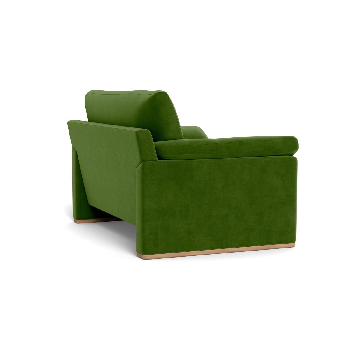 Heal's Paris II Loveseat Smart Luxe Velvet Grass Walnut Feet - Heal's UK Furniture – image 4
