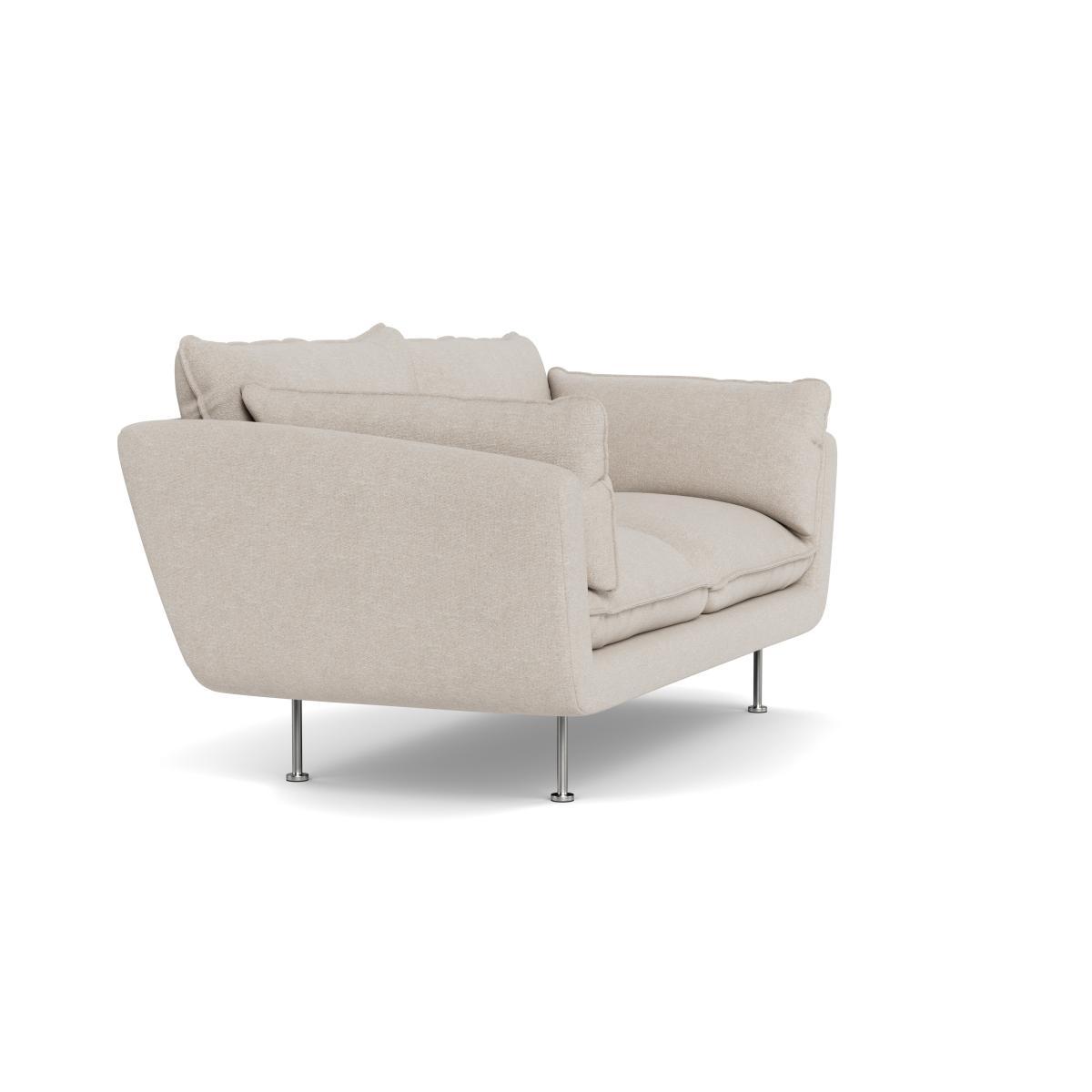 Heal's Allora 2 Seater Sofa Texture Limestone Stainless Steel Feet - Heal's UK Furniture – image 2