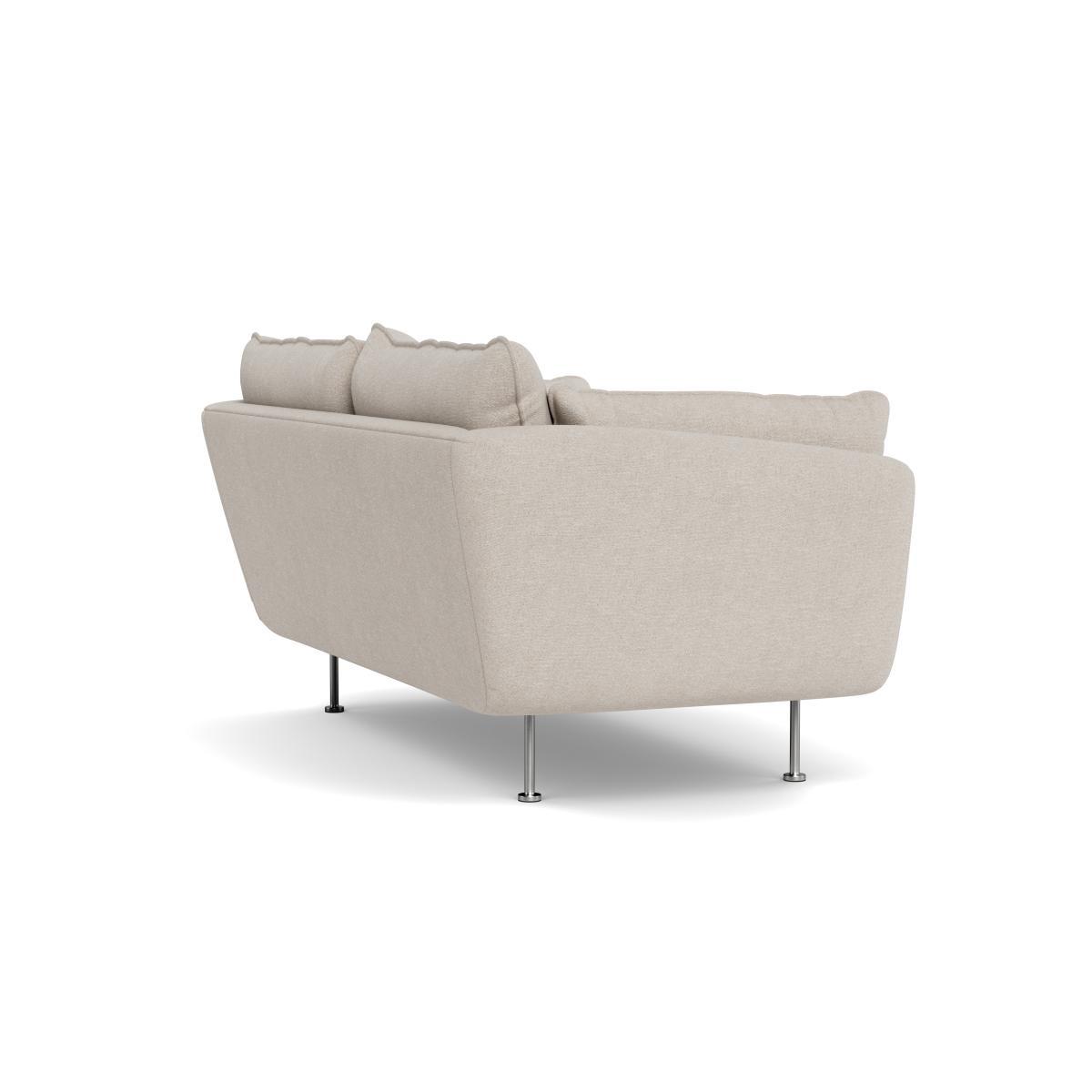 Heal's Allora 2 Seater Sofa Texture Limestone Stainless Steel Feet - Heal's UK Furniture – image 4