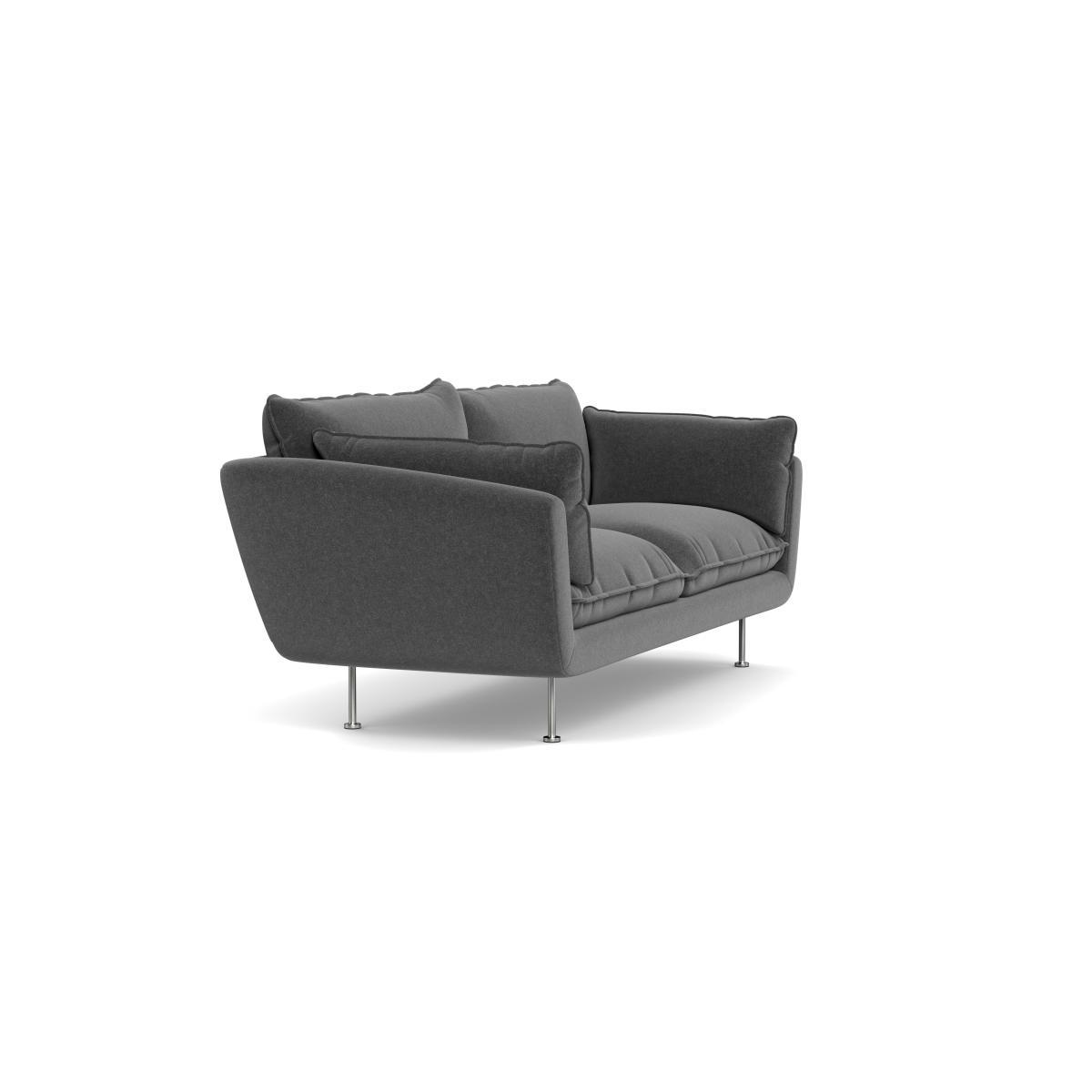Heal's Allora 3 Seater Sofa Melton Wool Granite Stainless Steel Feet - Heal's UK Furniture – image 2