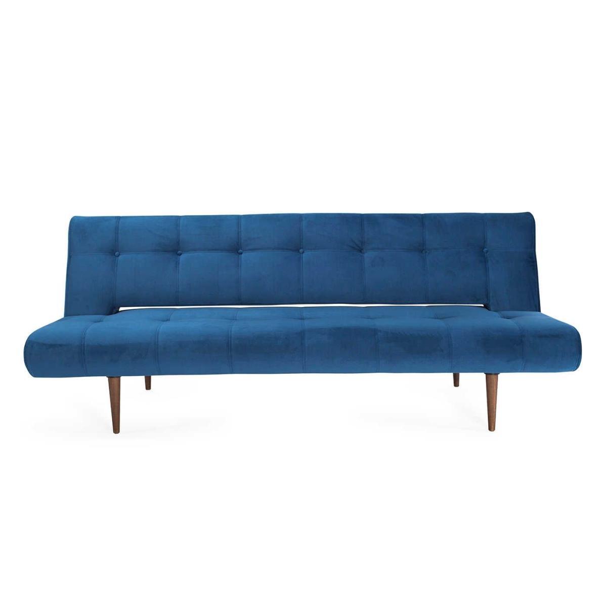 Heal's Hinge Luxe Sofa Bed Velvet Slate Grey - Heal's UK Bedroom Furniture – image 2