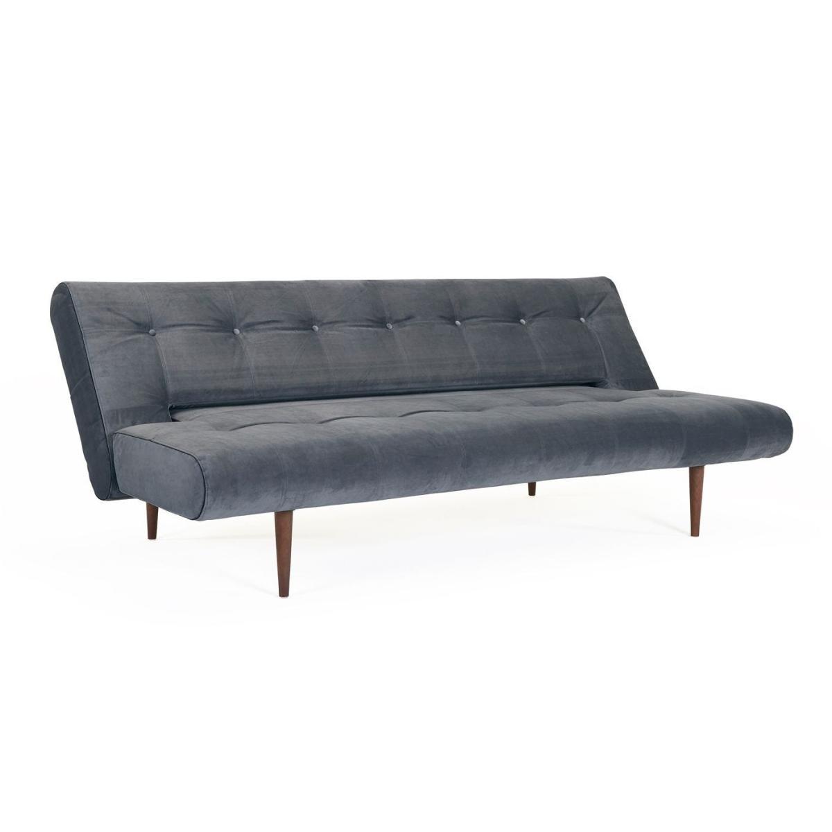Heal's Hinge Luxe Sofa Bed Velvet Slate Grey - Heal's UK Bedroom Furniture – image 3