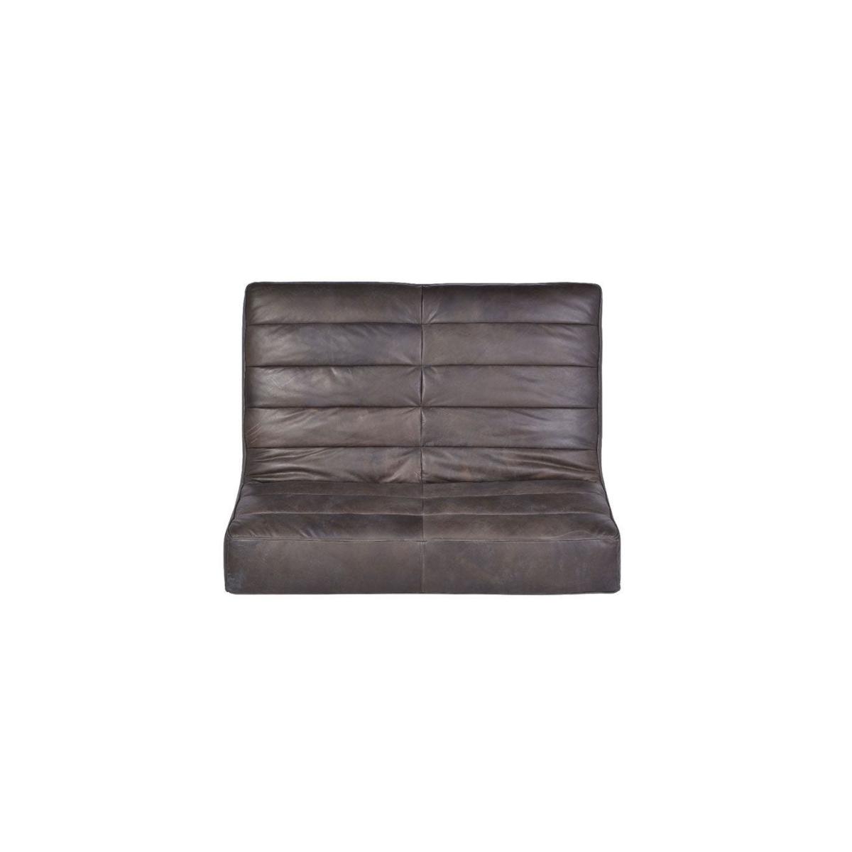 Timothy Oulton Shabby 2 Seater Sofa Destroyed Black Leather - Heal's UK Furniture – image 2