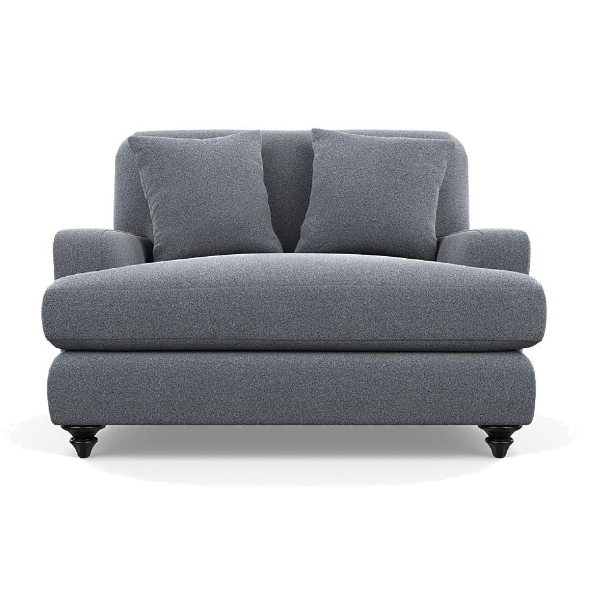 Heal's Hampstead Loveseat Boucle Steel Black Painted Feet - Heal's UK Furniture