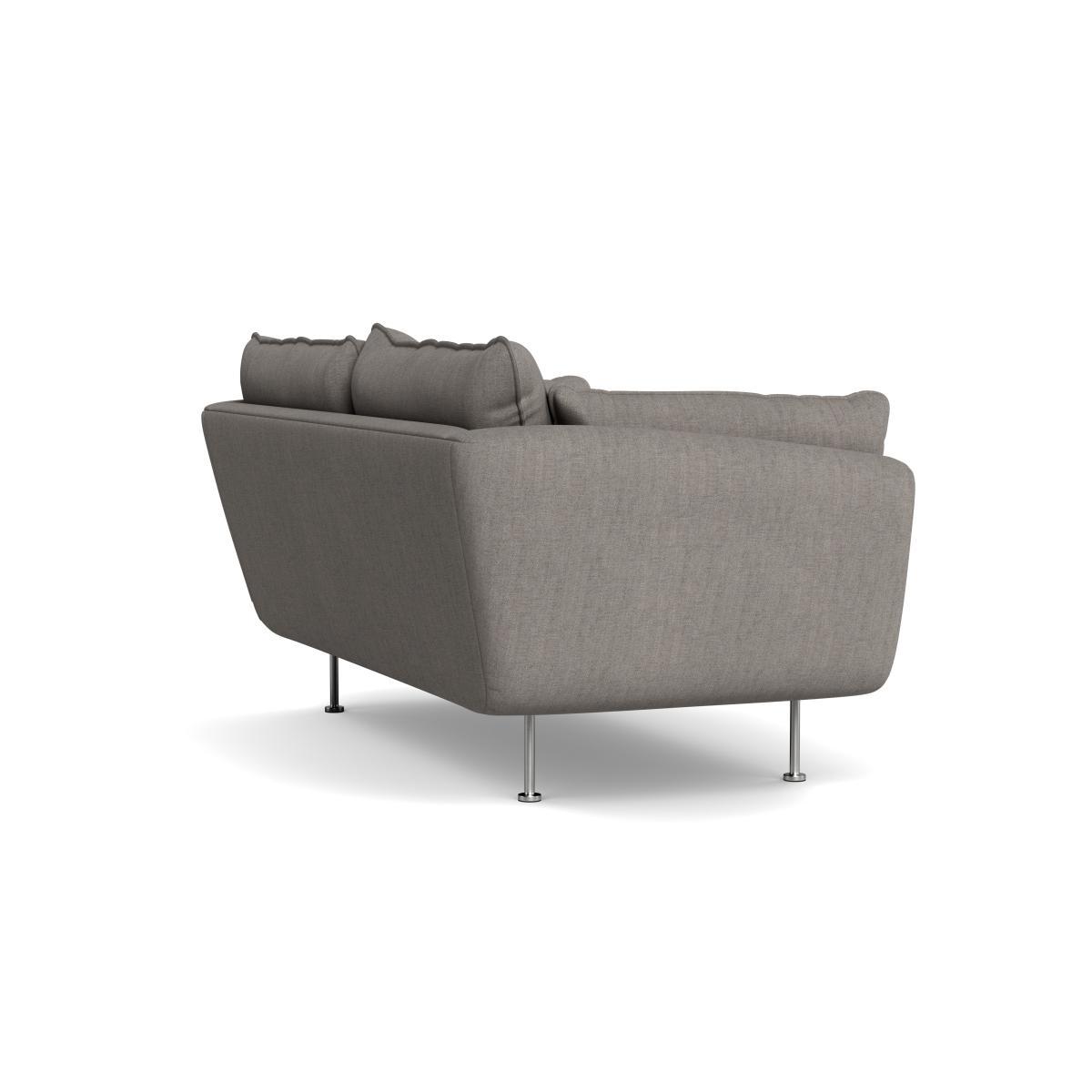 Heal's Allora 2 Seater Sofa Broad Weave Pebble Black Feet - Heal's UK Furniture – image 4