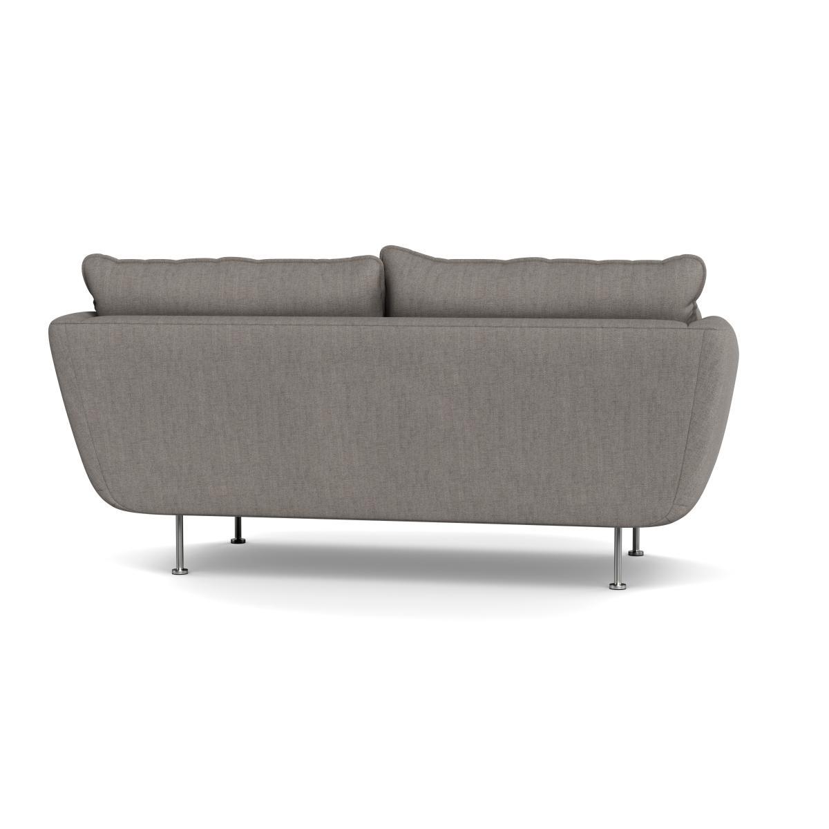 Heal's Allora 2 Seater Sofa Broad Weave Pebble Black Feet - Heal's UK Furniture – image 5