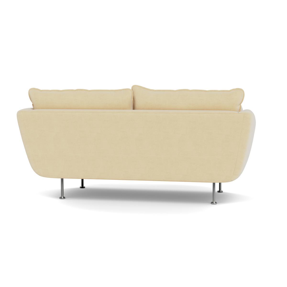 Heal's Allora 2 Seater Sofa Smart Luxe Velvet Biscuit Stainless Steel Feet - Heal's UK Furniture – image 5