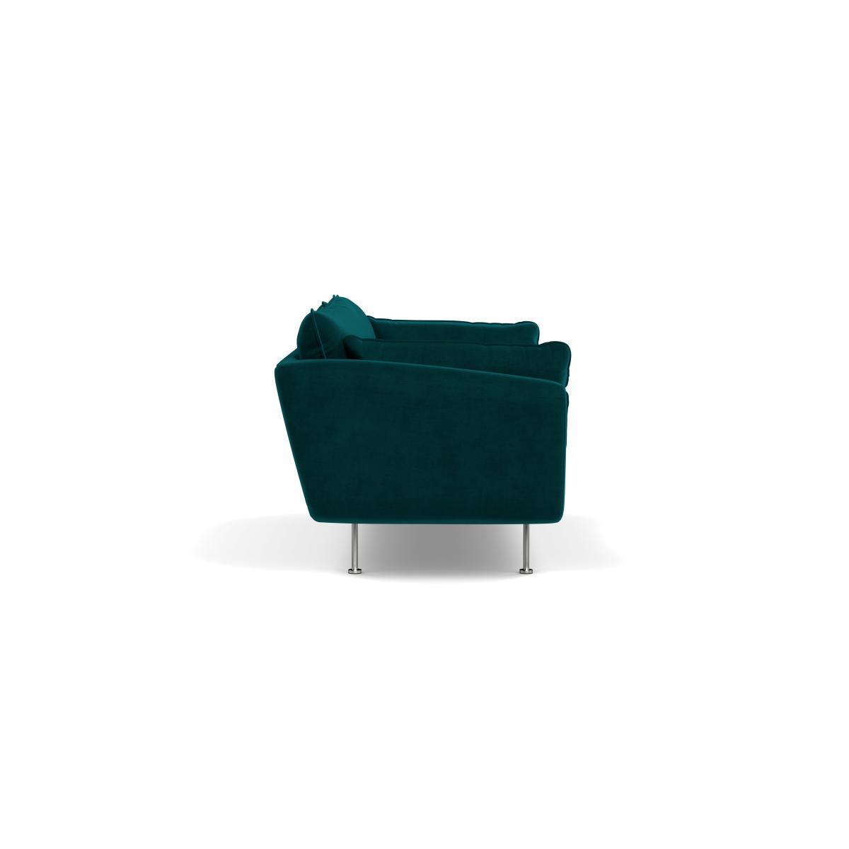 Heal's Allora 3 Seater Sofa Smart Luxe Velvet Ocean Stainless Steel Feet - Heal's UK Furniture – image 3
