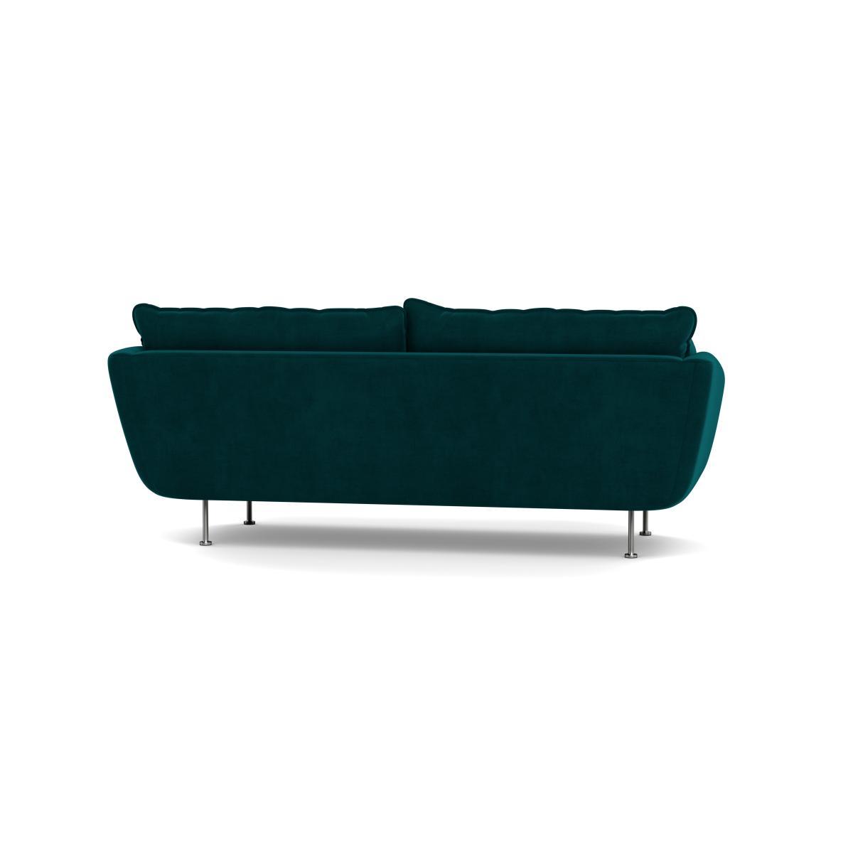 Heal's Allora 3 Seater Sofa Smart Luxe Velvet Ocean Stainless Steel Feet - Heal's UK Furniture – image 5