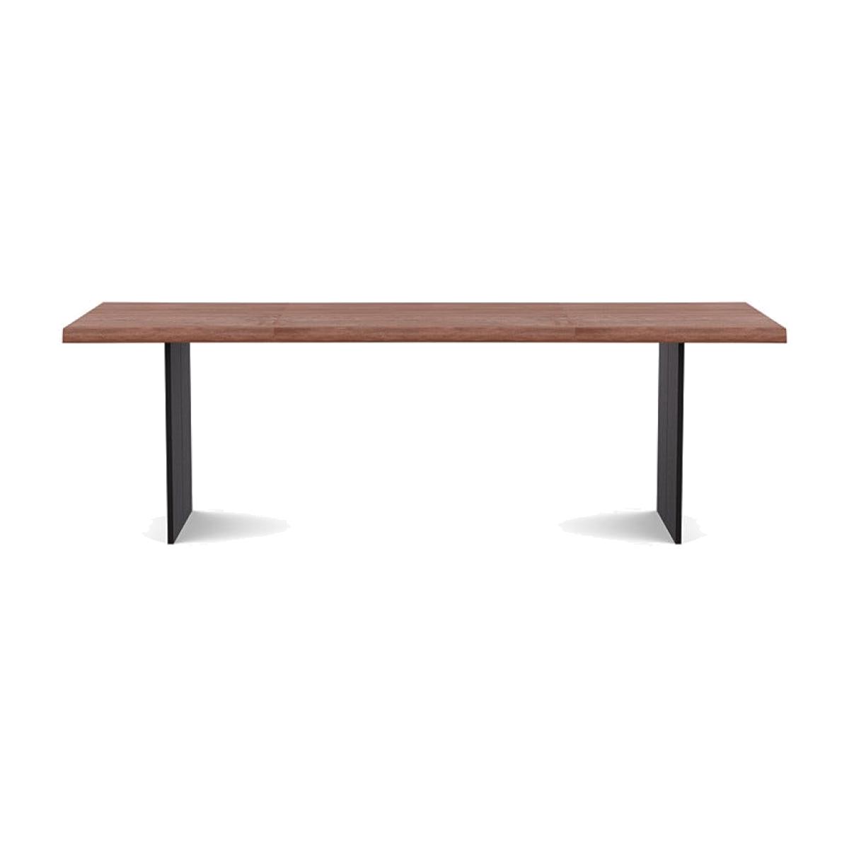 Heal's Berlin Dining Table 240x100cm Blonde Oak Natural Edge Filled Black Legs - Heal's UK Furniture