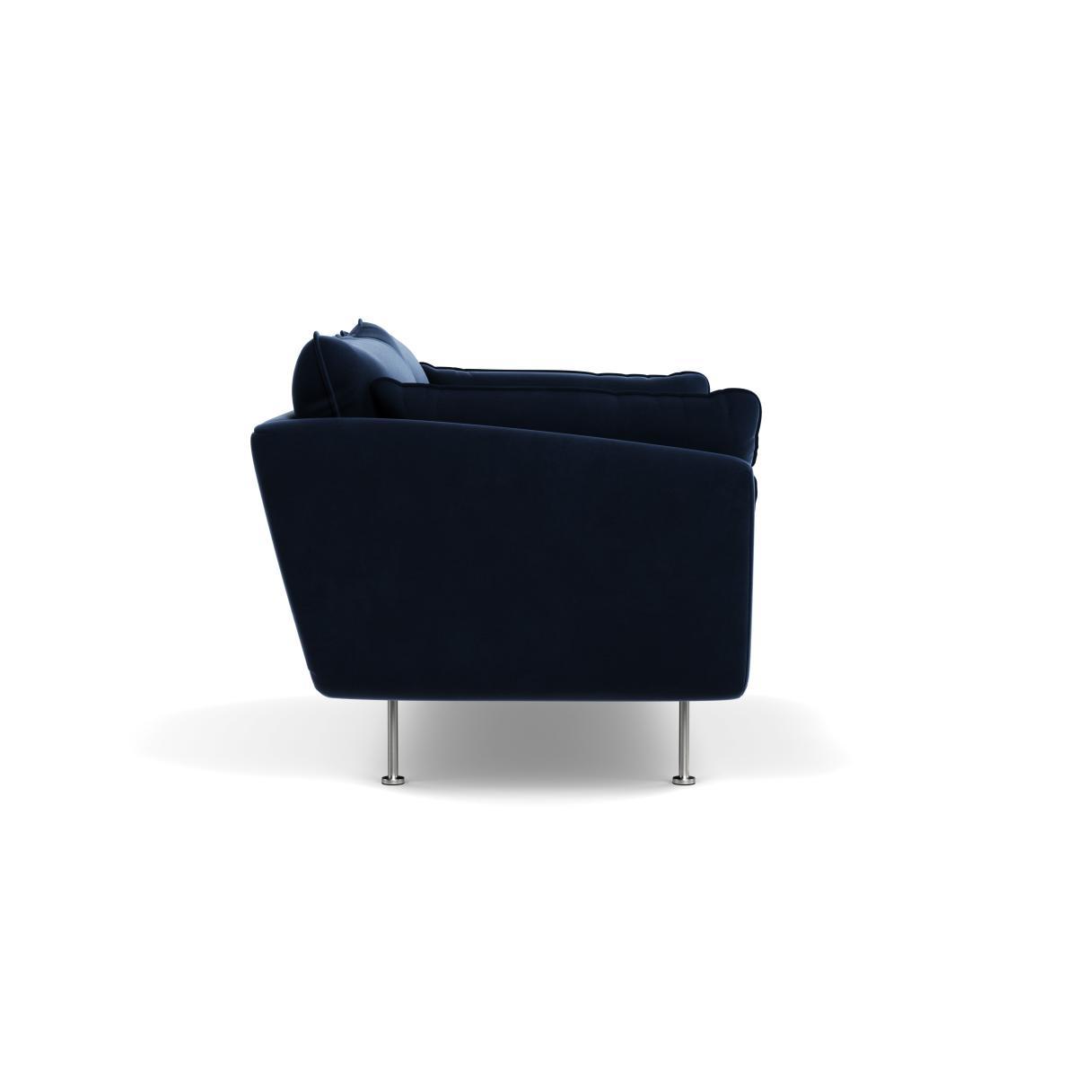 Heal's Allora 2 Seater Sofa Smart Velvet Dusk Black Feet - Heal's UK Furniture – image 3