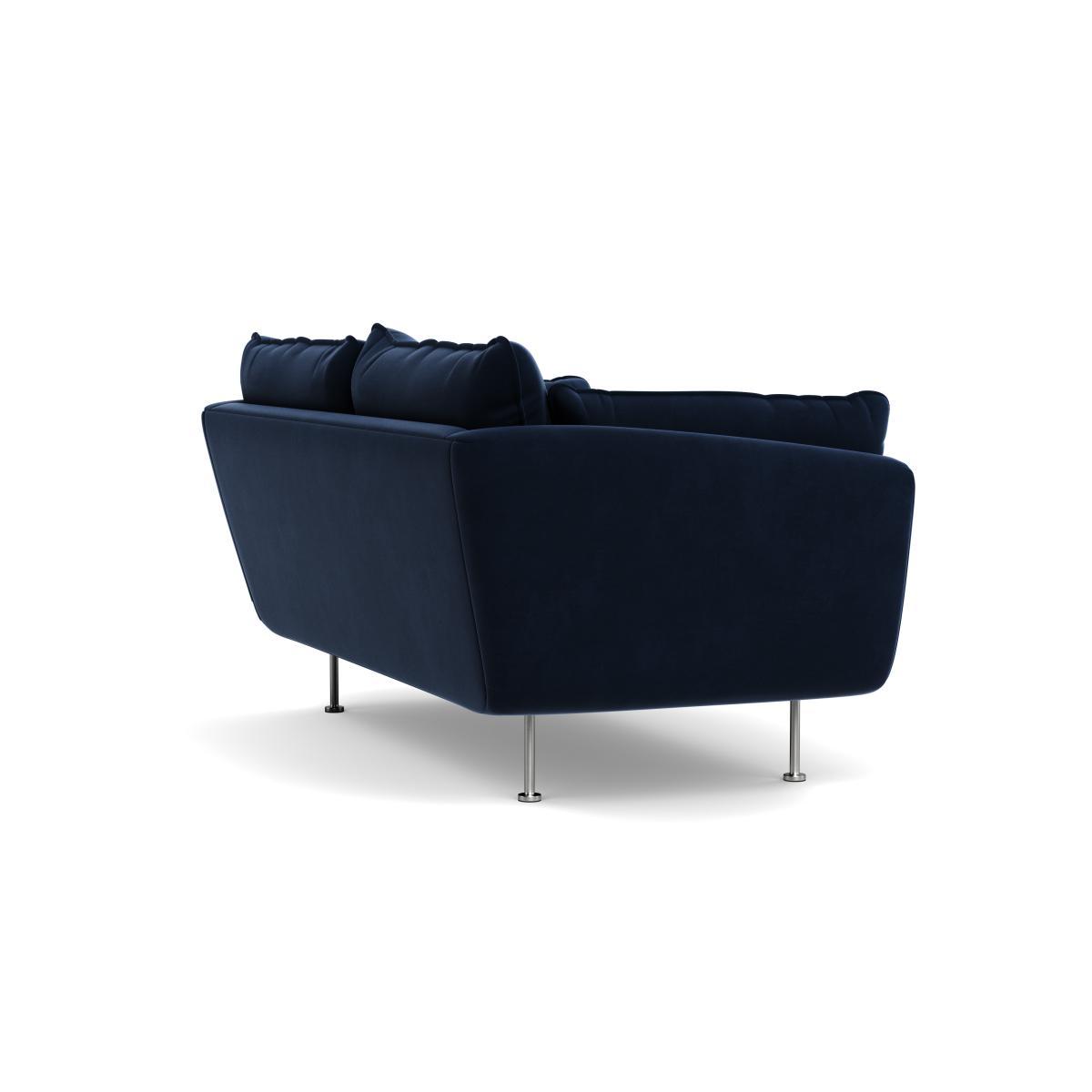 Heal's Allora 2 Seater Sofa Smart Velvet Dusk Black Feet - Heal's UK Furniture – image 4