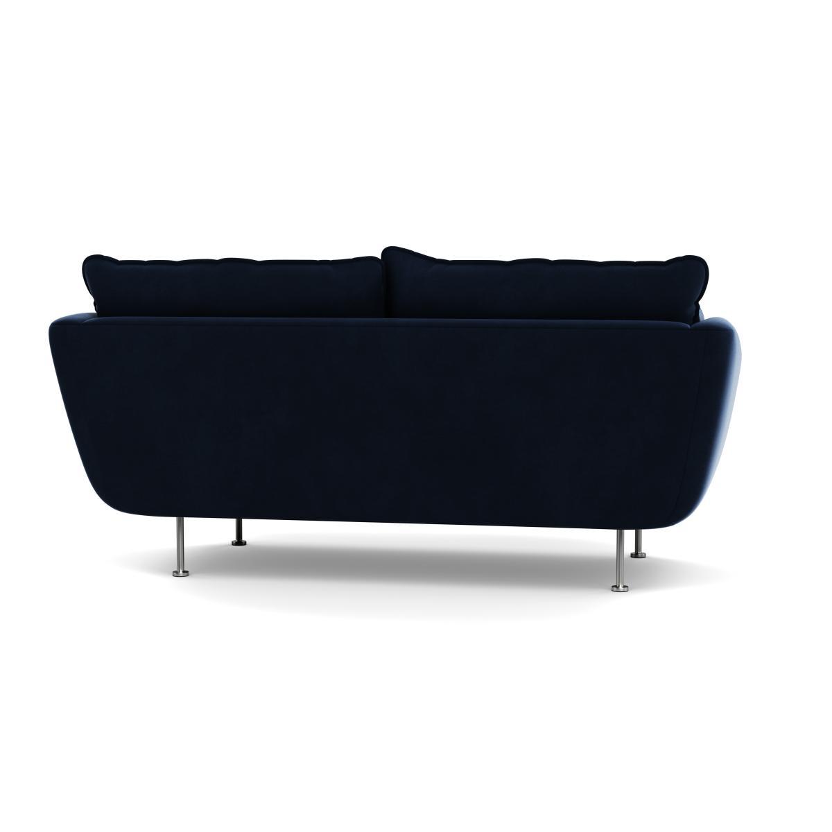 Heal's Allora 2 Seater Sofa Smart Velvet Dusk Black Feet - Heal's UK Furniture – image 5