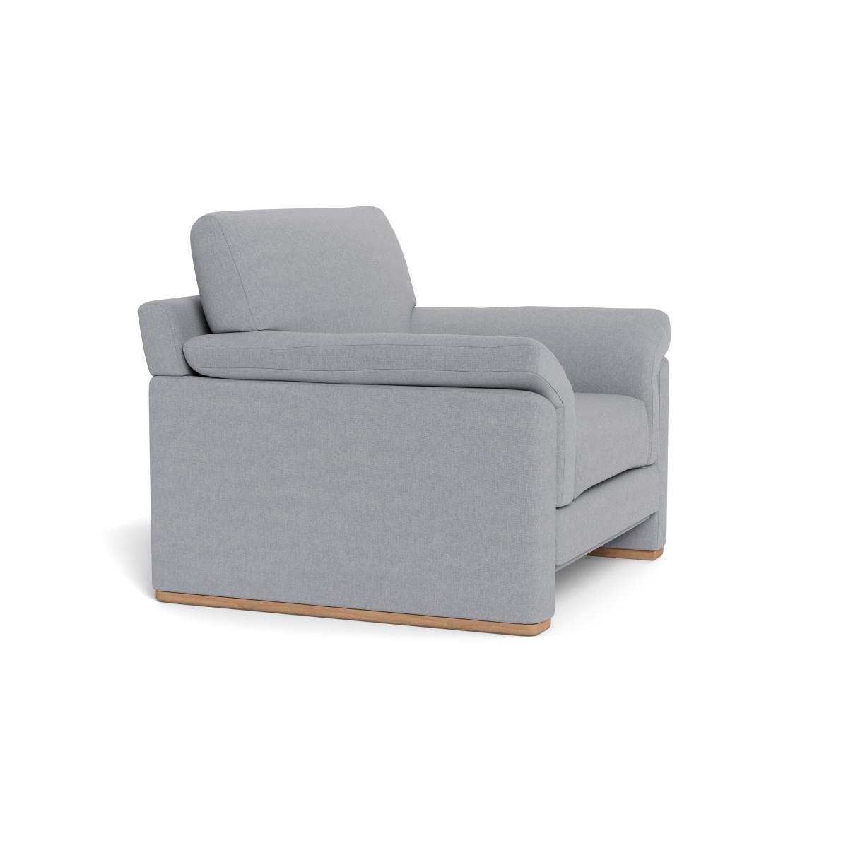 Heal's Paris II Armchair Brushed Cotton Pewter Walnut Feet - Heal's UK Furniture – image 2