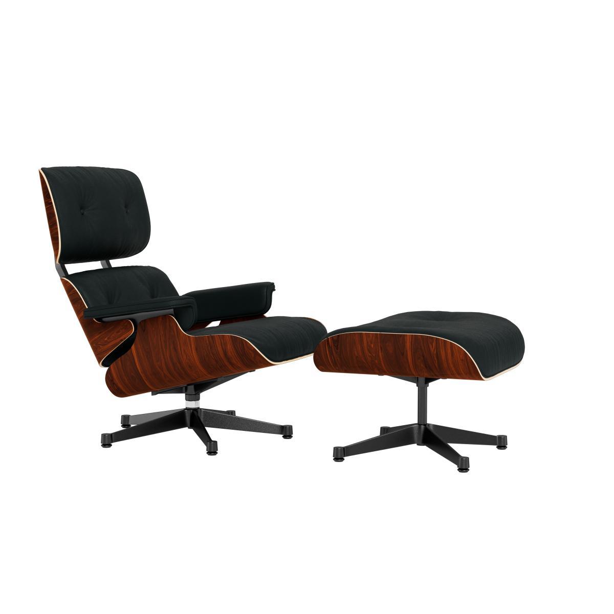Vitra Eames Lounge Chair & Ottoman New Dims A. Cherry Polished with Black Leather Natural Nero - Heal's UK Furniture – image 2