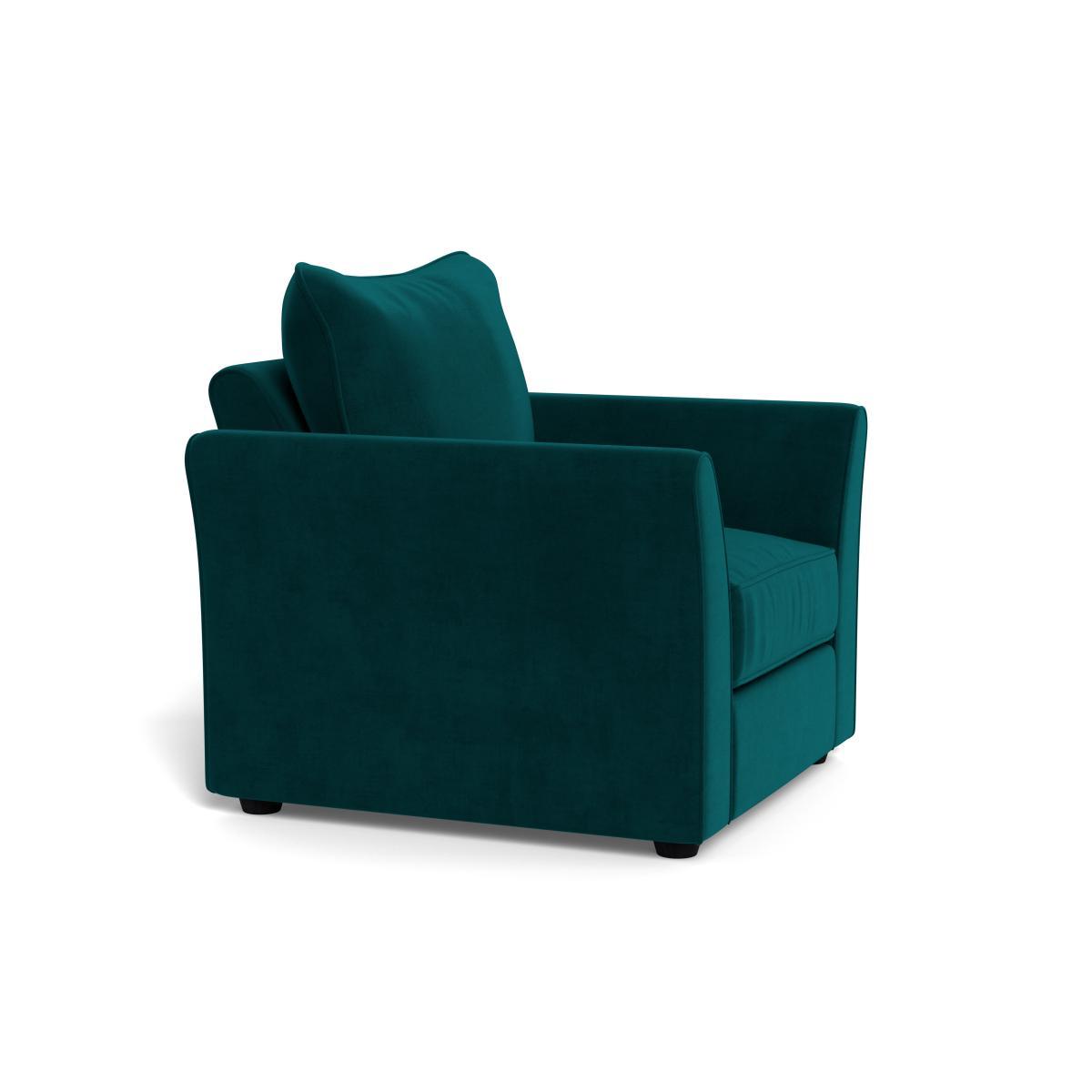 Heal's Tailor Armchair Smart Luxe Velvet Ocean Black Feet - Heal's UK Furniture – image 2