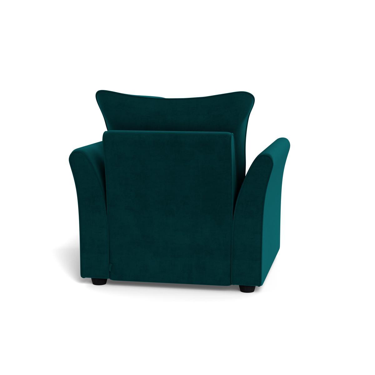 Heal's Tailor Armchair Smart Luxe Velvet Ocean Black Feet - Heal's UK Furniture – image 5