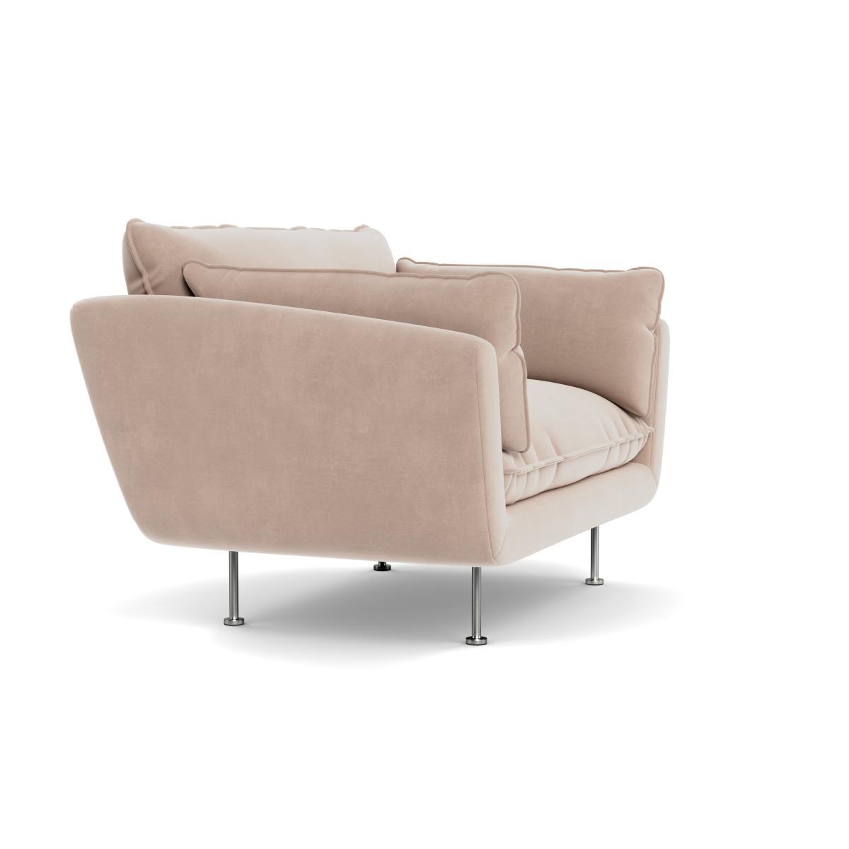 Heal's Allora Loveseat Smart Velvet Pebble Black Feet - Heal's UK Furniture – image 2