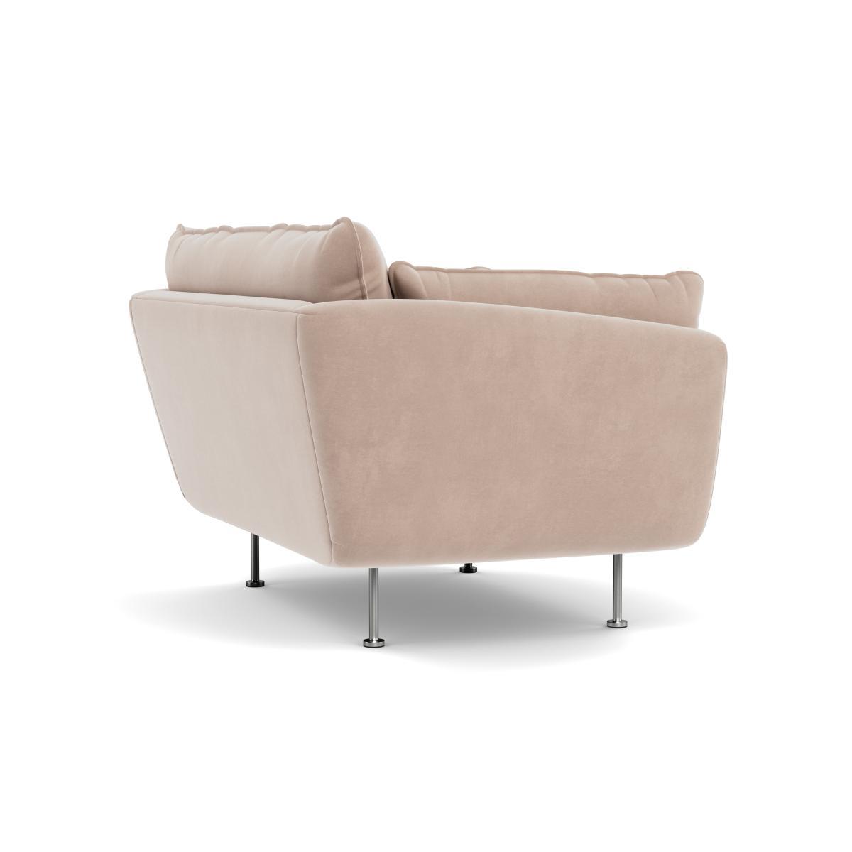Heal's Allora Loveseat Smart Velvet Pebble Black Feet - Heal's UK Furniture – image 4