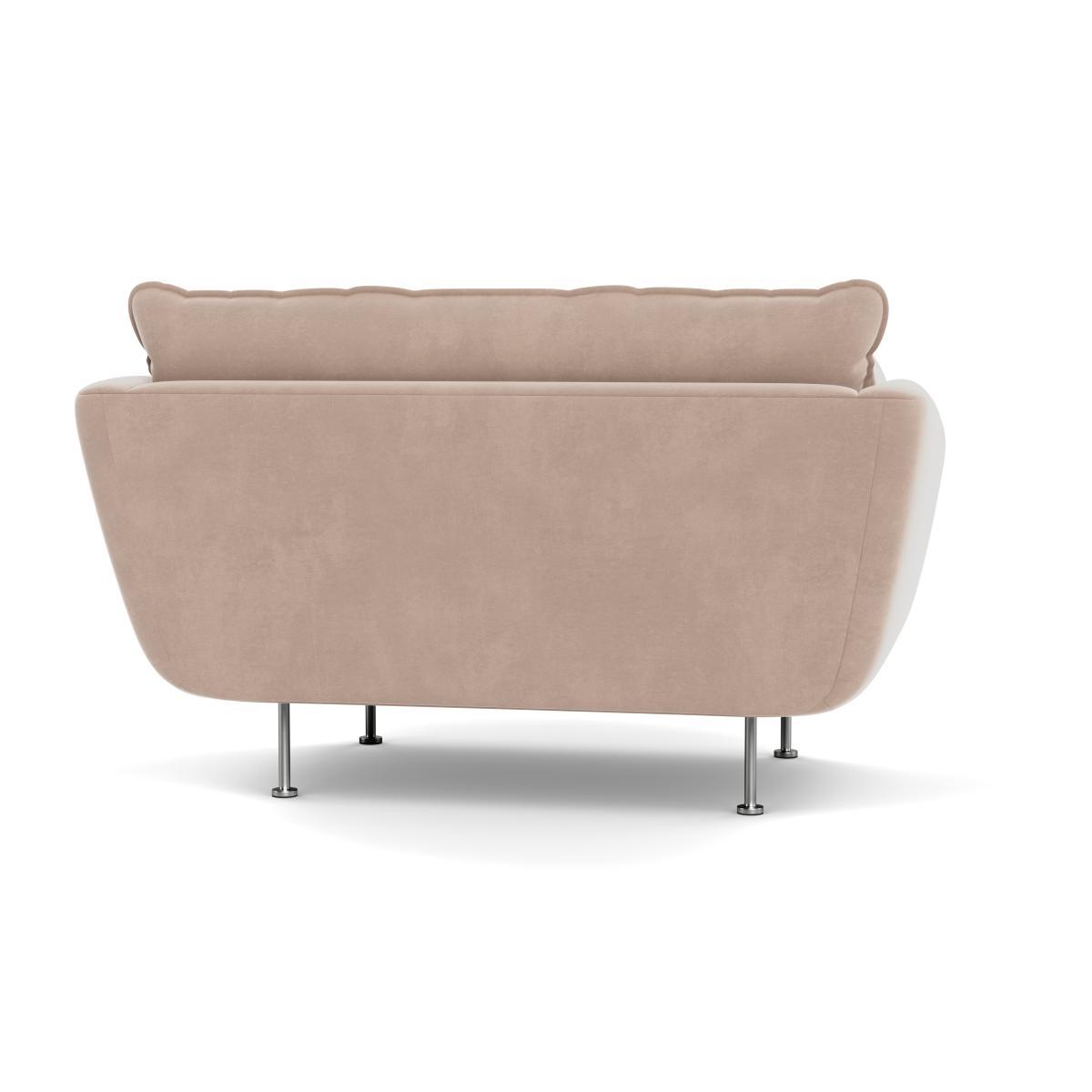 Heal's Allora Loveseat Smart Velvet Pebble Black Feet - Heal's UK Furniture – image 5