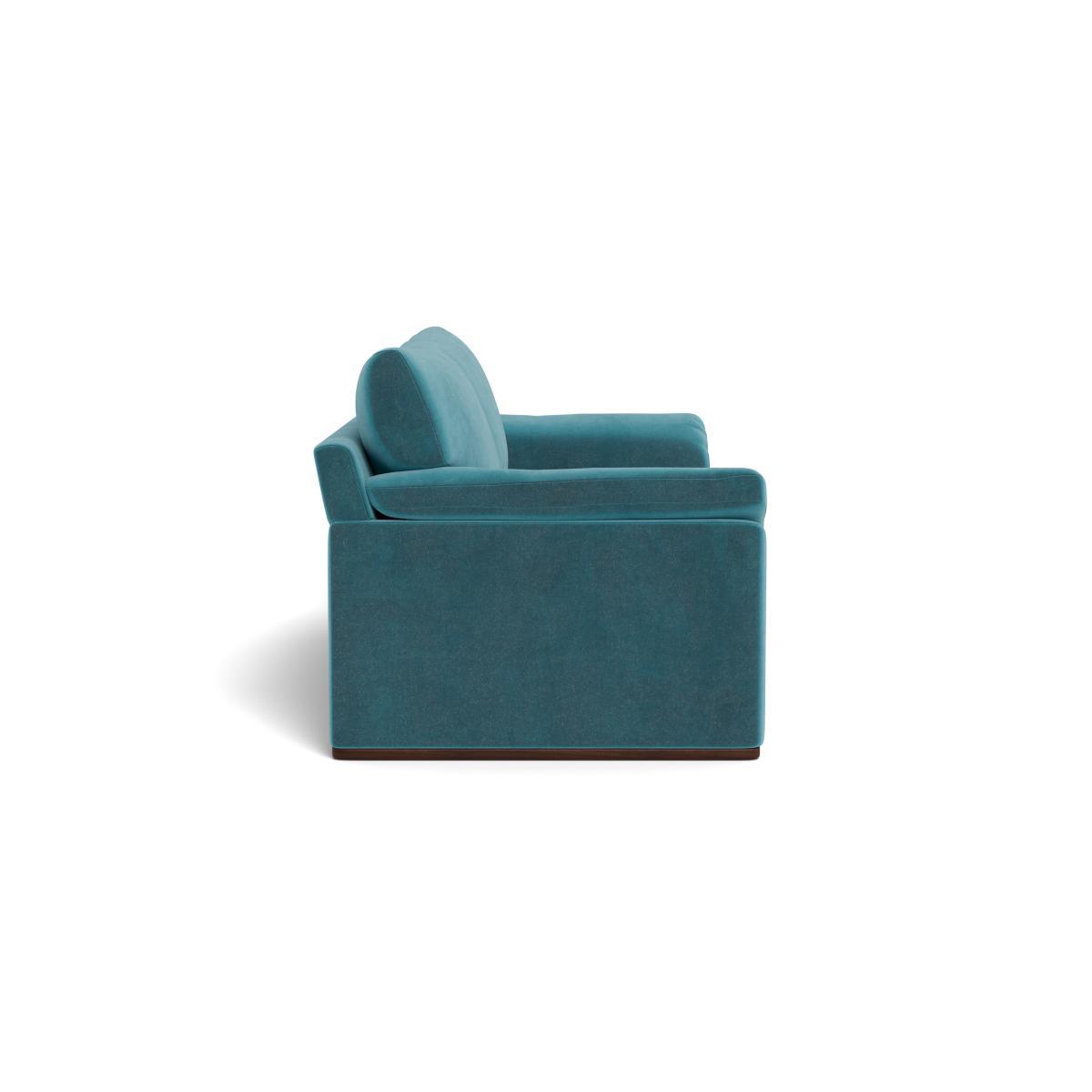 Heal's Paris II 4 Seater Sofa Smart Luxe Velvet Airforce Blue Walnut Feet - Heal's UK Furniture – image 3