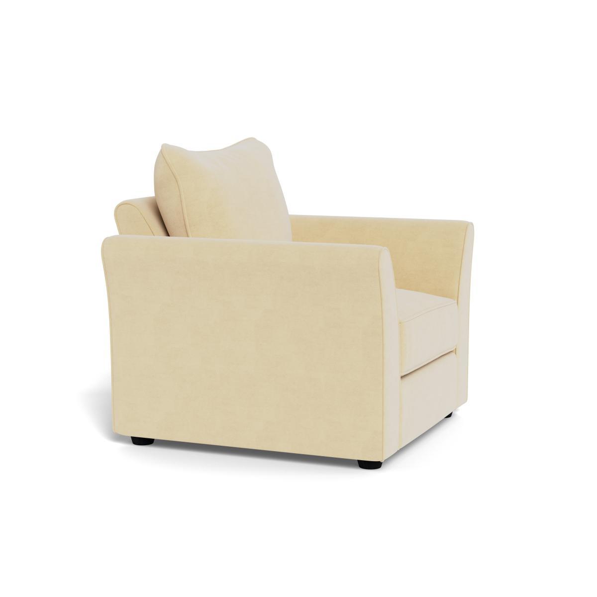 Heal's Tailor Armchair Smart Luxe Velvet Biscuit Natural Beech Feet - Heal's UK Furniture – image 2