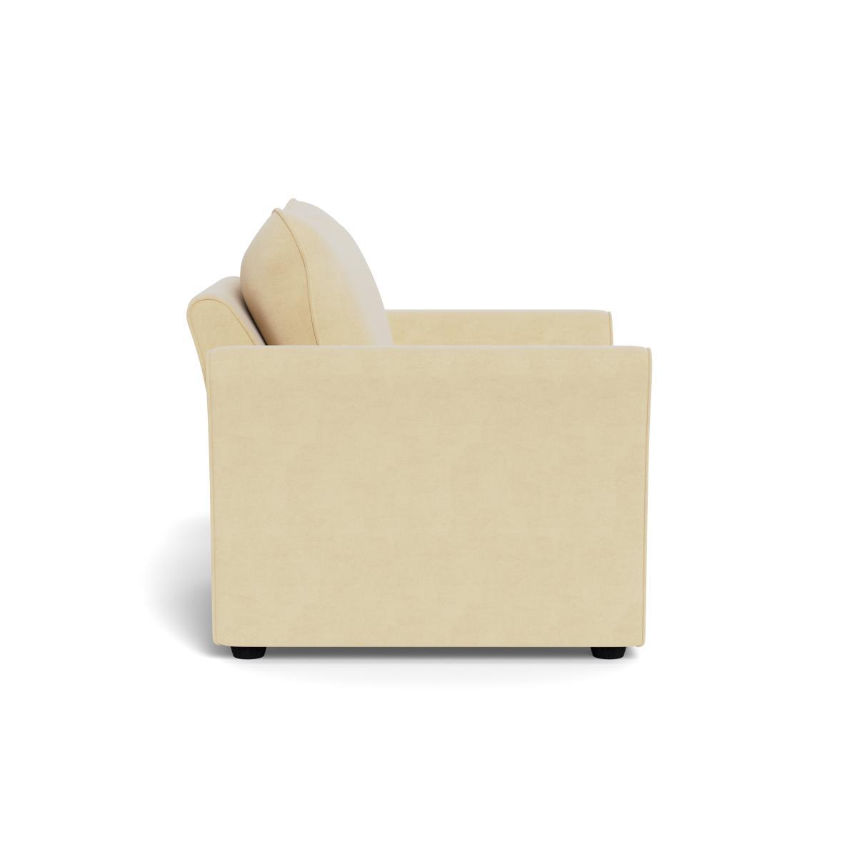 Heal's Tailor Armchair Smart Luxe Velvet Biscuit Natural Beech Feet - Heal's UK Furniture – image 3