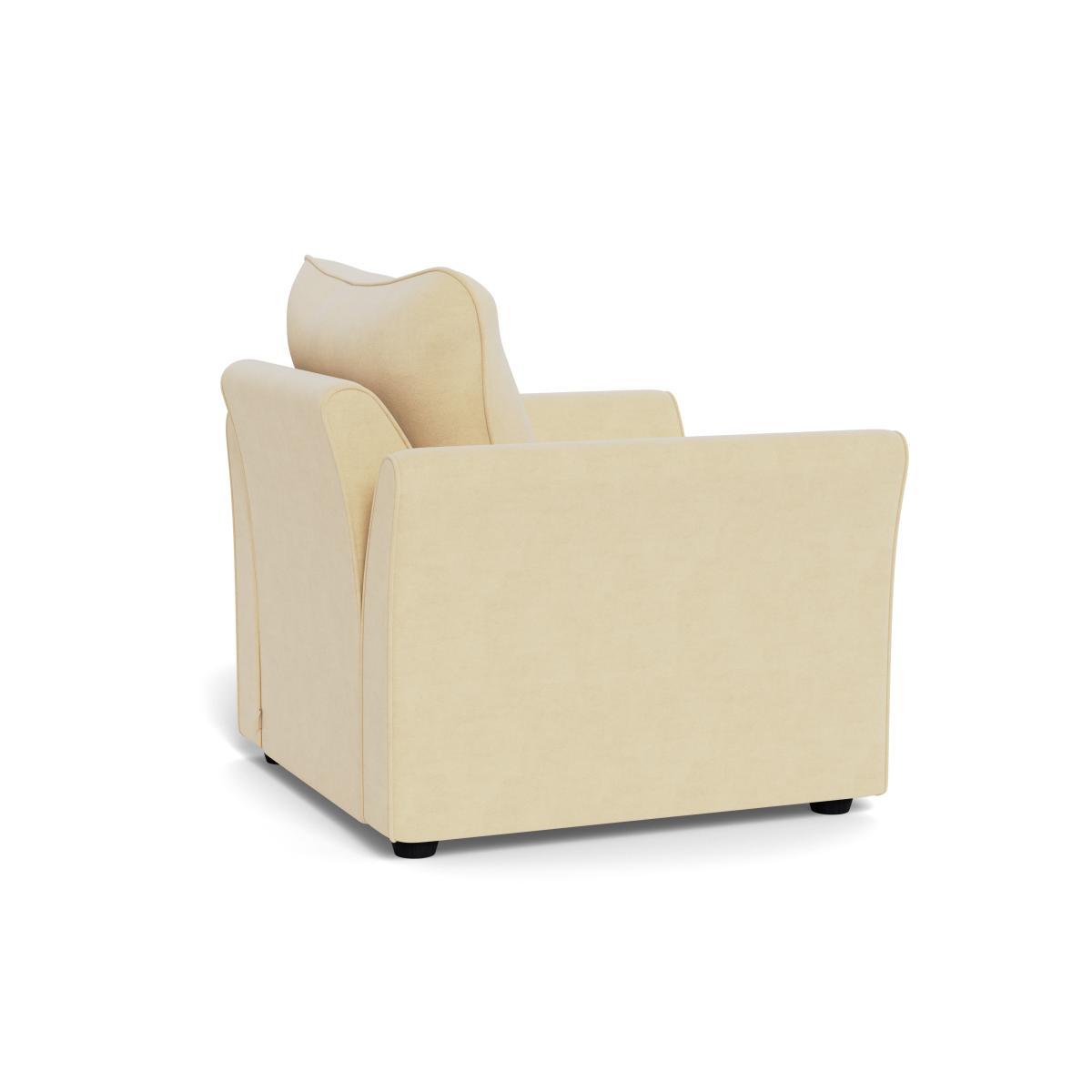 Heal's Tailor Armchair Smart Luxe Velvet Biscuit Natural Beech Feet - Heal's UK Furniture – image 4