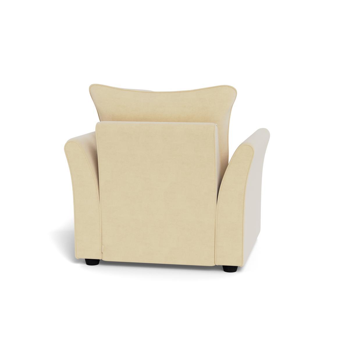 Heal's Tailor Armchair Smart Luxe Velvet Biscuit Natural Beech Feet - Heal's UK Furniture – image 5