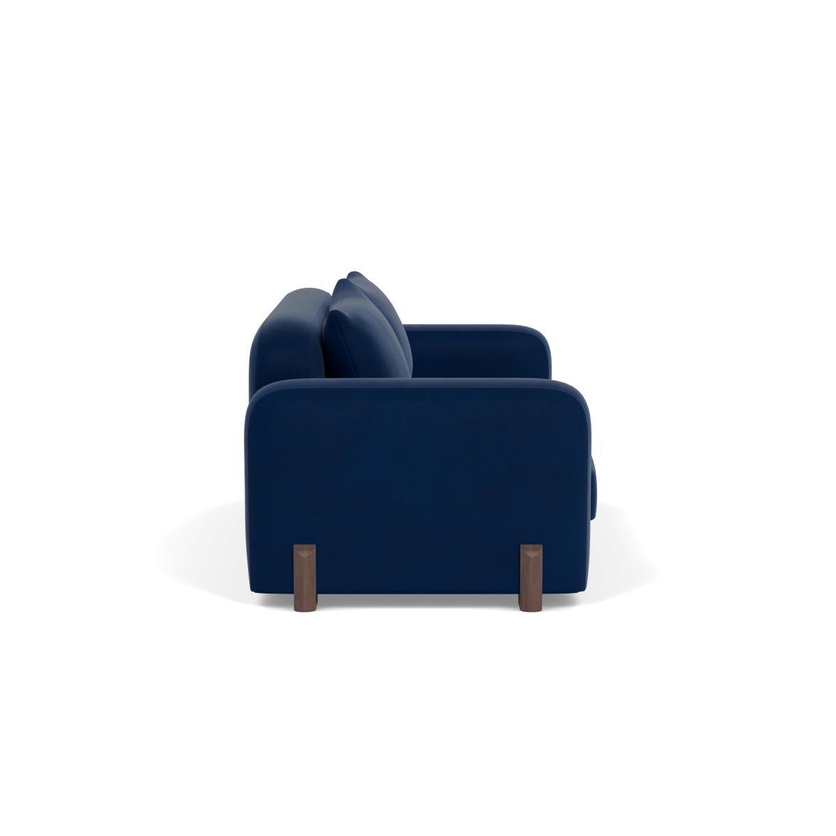Heal's Nuvola 3 Seater Sofa Velvet Midnight Natural Oak Feet - Heal's UK Furniture – image 3